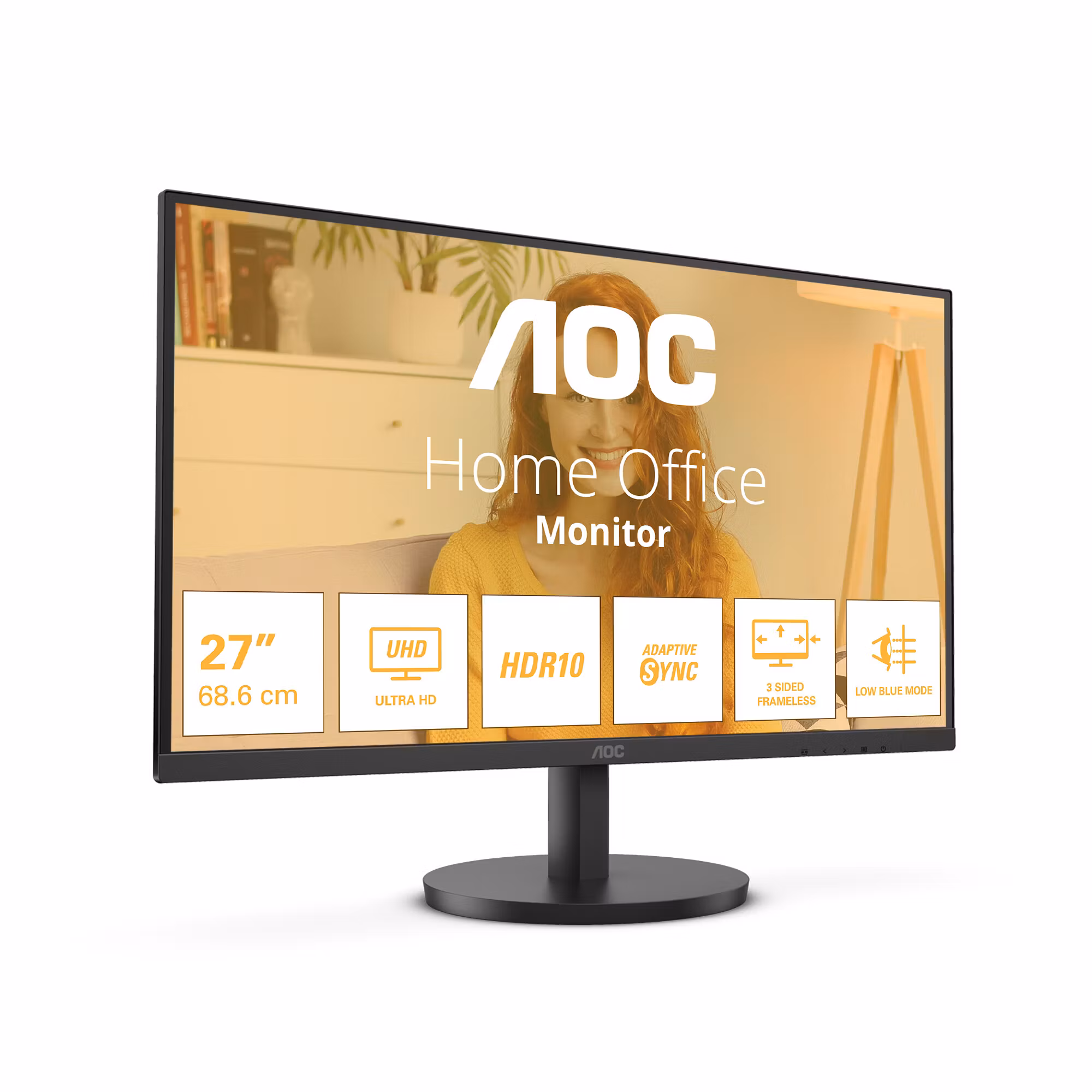 AOC B3 U27B3M datorskärm 68,6 cm (27") 3840 x 2160 pixlar 4K Ultra HD LCD Svart