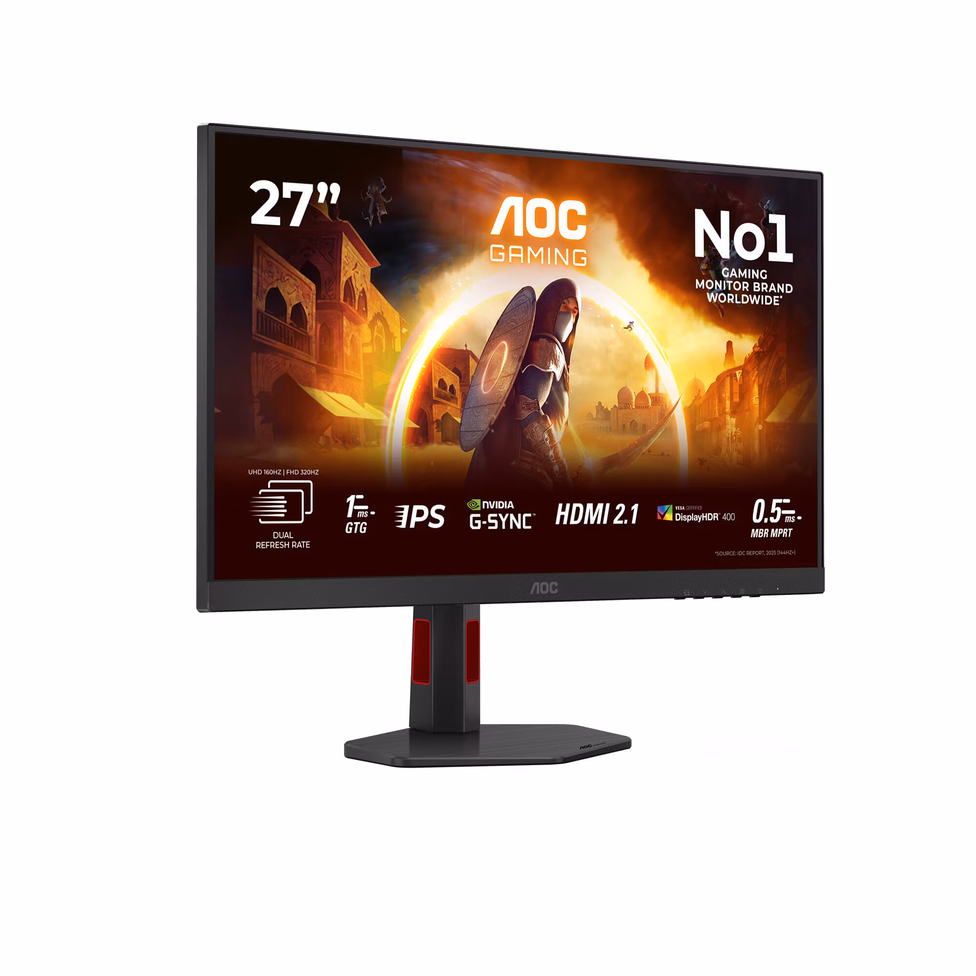 AOC G4 U27G4R datorskärm 68,6 cm (27") 3840 x 2160 pixlar 4K Ultra HD LED svart/röd