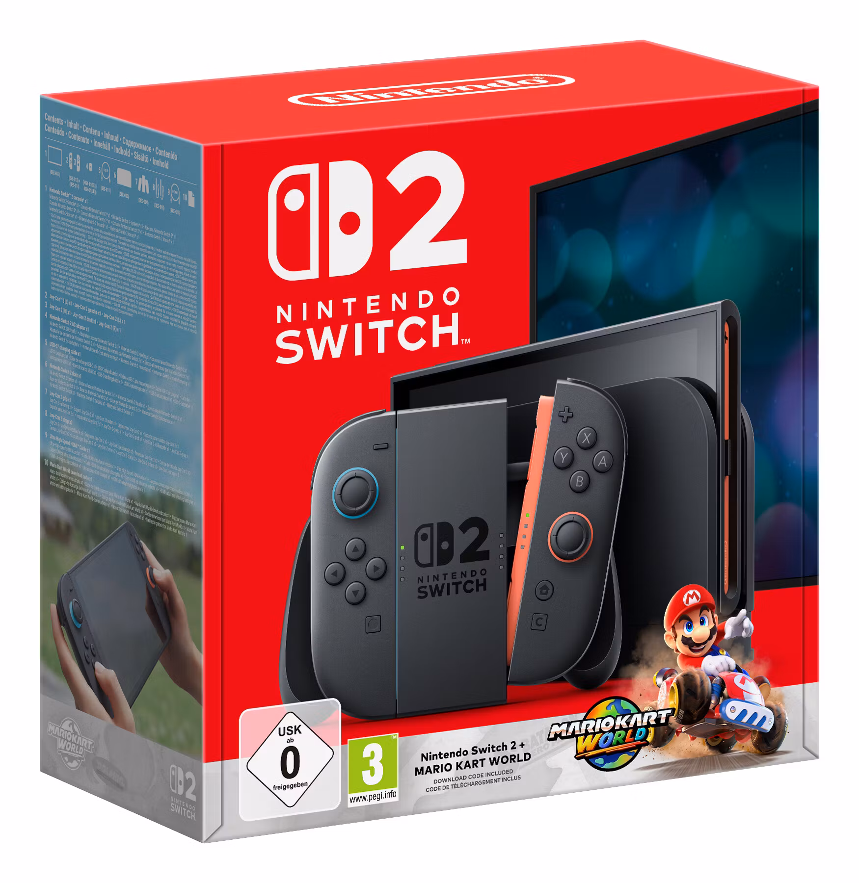 Nintendo Switch 2 + Mario Kart World bärbar spelkonsol 20,1 cm (7,9") 256 GB pekskärm Wi‑Fi svart