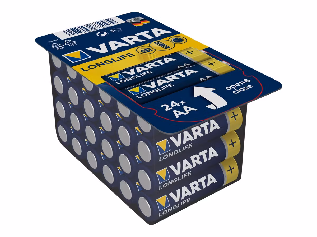 Varta Longlife AA / LR6 Standardbatterier 2750mAh 24-pack
