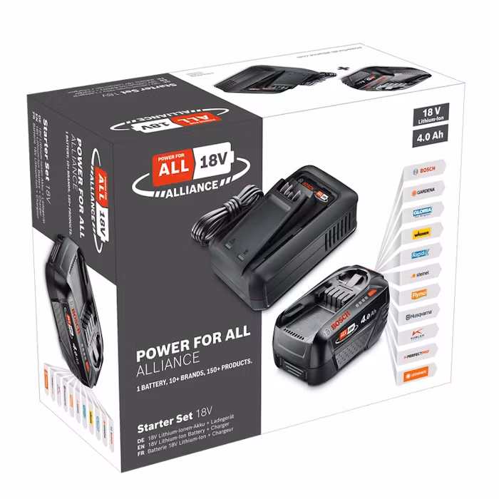 Bosch Power For All Startset 18V 4Ah Batteri & Laddare
