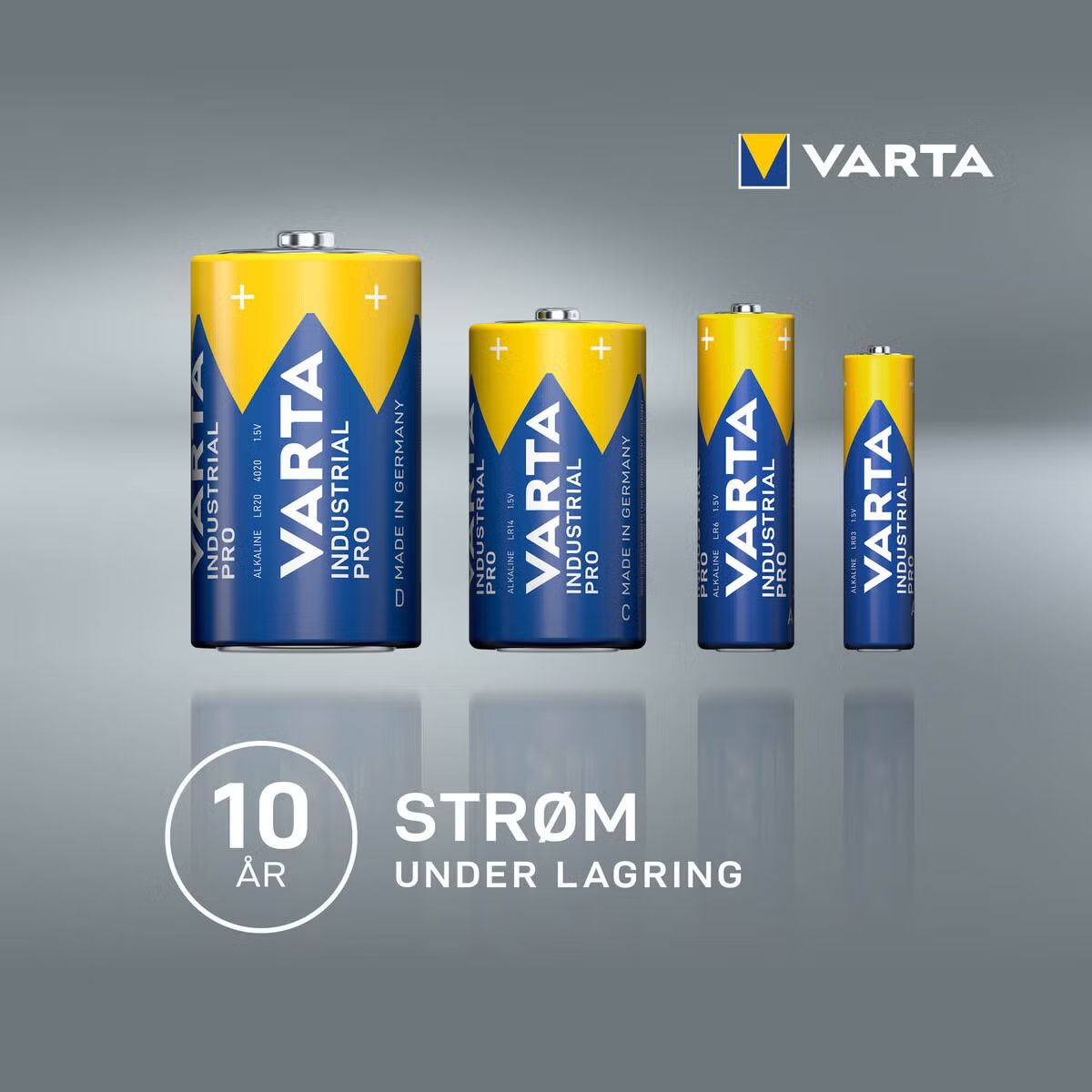 Varta Industrial D-type Standardbatteri 17000mAh 20-pack