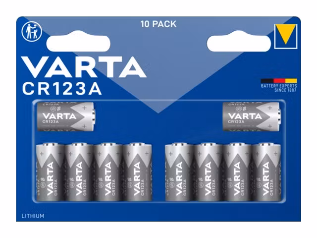 Varta CR123A Professional Litiumbatteri 10-pack