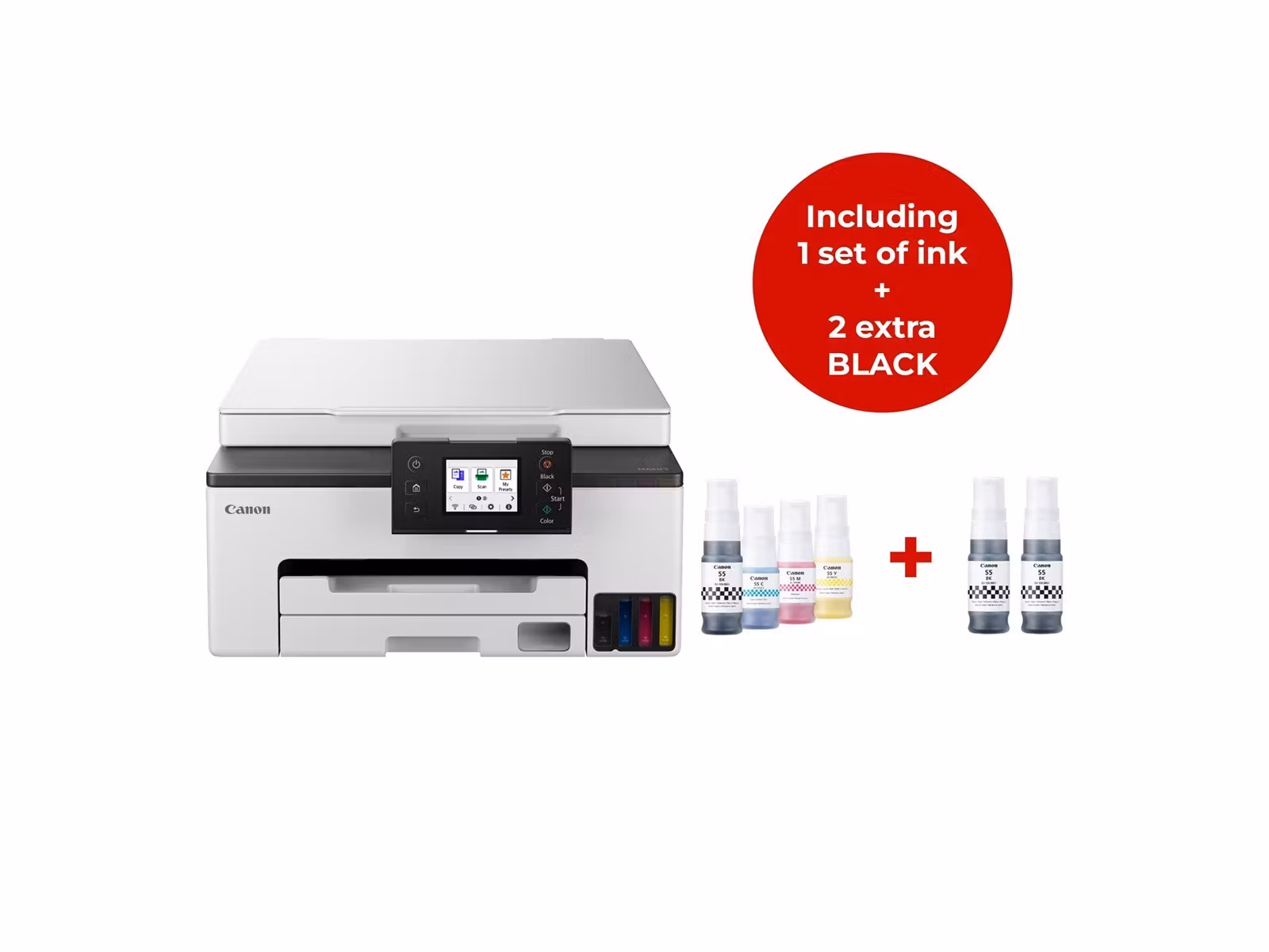 Canon Maxify GX1050 Allt-i-ett A4 bläckstråleskrivare inkl Value Kit Extra Bläck