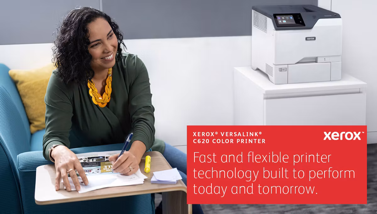 Xerox VersaLink C620 A4 50 sid/min duplexskrivare PS3 PCL5e/6 2 fack 650 ark
