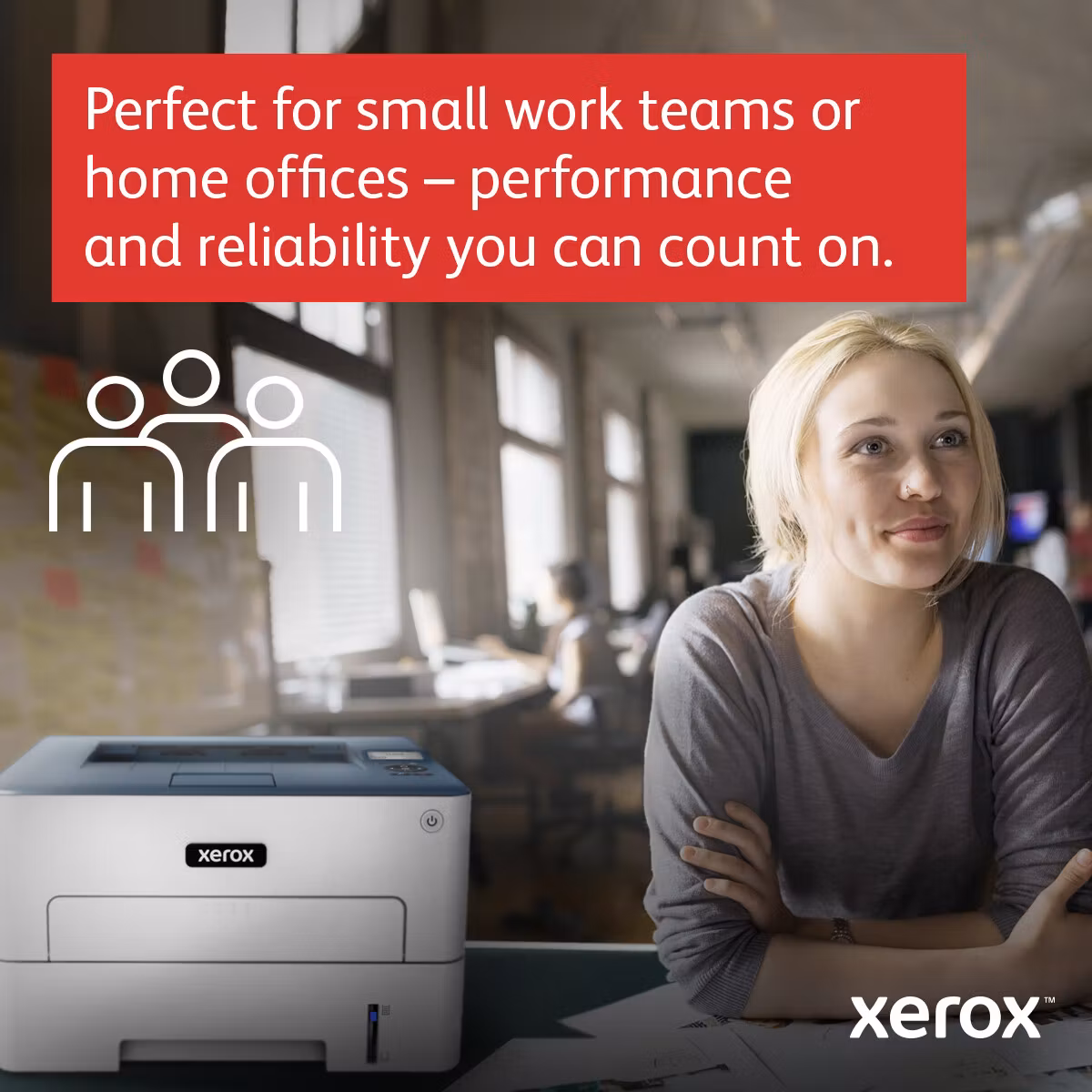 Xerox B230 A4 34 sid/min trådlös duplexskrivare PCL5e/6 2 fack totalt 251 ark