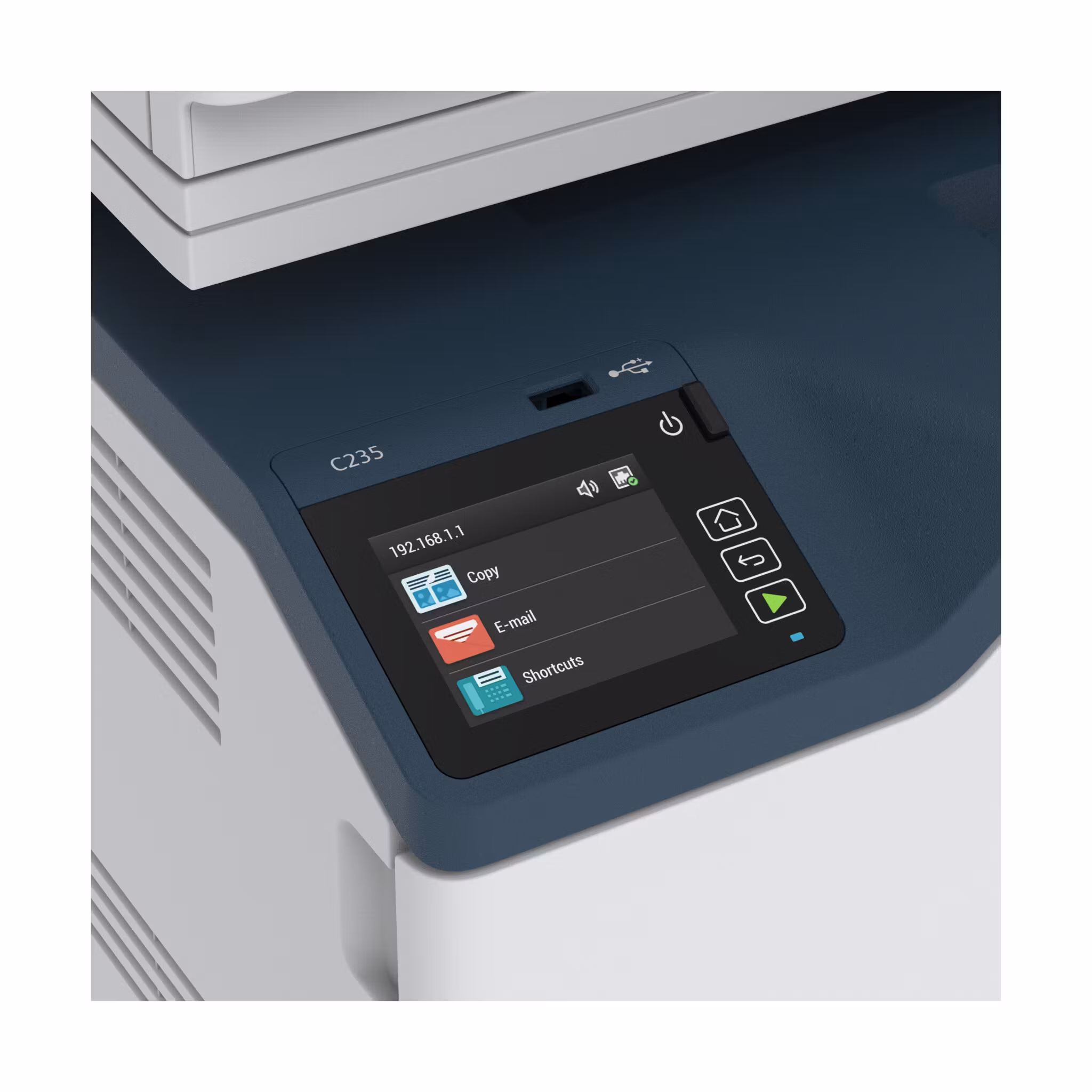 Xerox C235 A4 22 sid/min trådlös kopiator/skrivare/skanner/fax PS3 PCL5e/6 ADF 2 fack totalt 251 ark