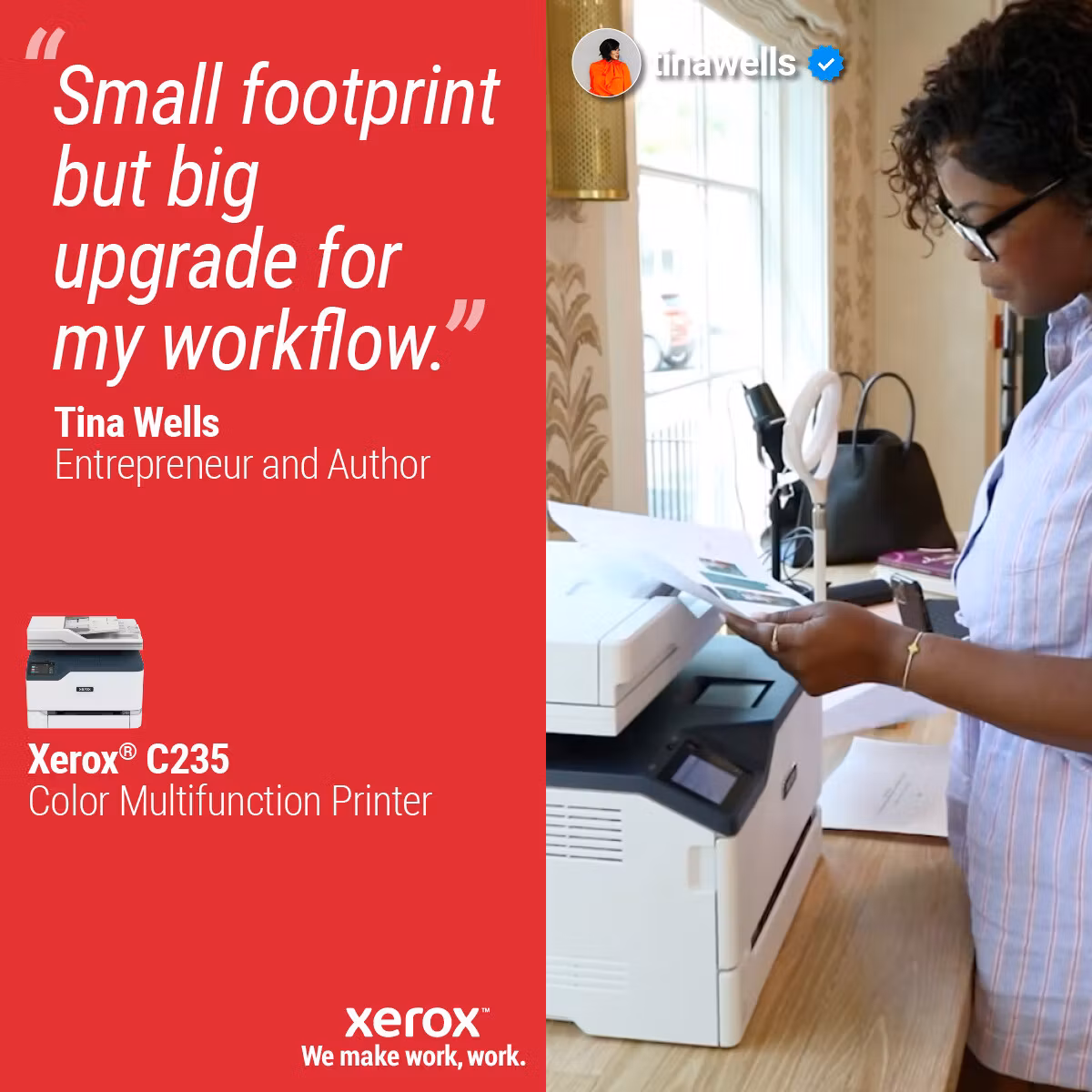 Xerox C235 A4 22 sid/min trådlös kopiator/skrivare/skanner/fax PS3 PCL5e/6 ADF 2 fack totalt 251 ark