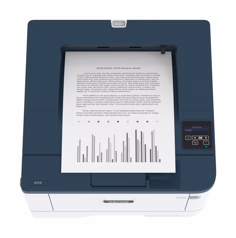 Xerox B310 A4 40 sid/min trådlös duplexskrivare PS3 PCL5e/6 2 fack totalt 350 ark