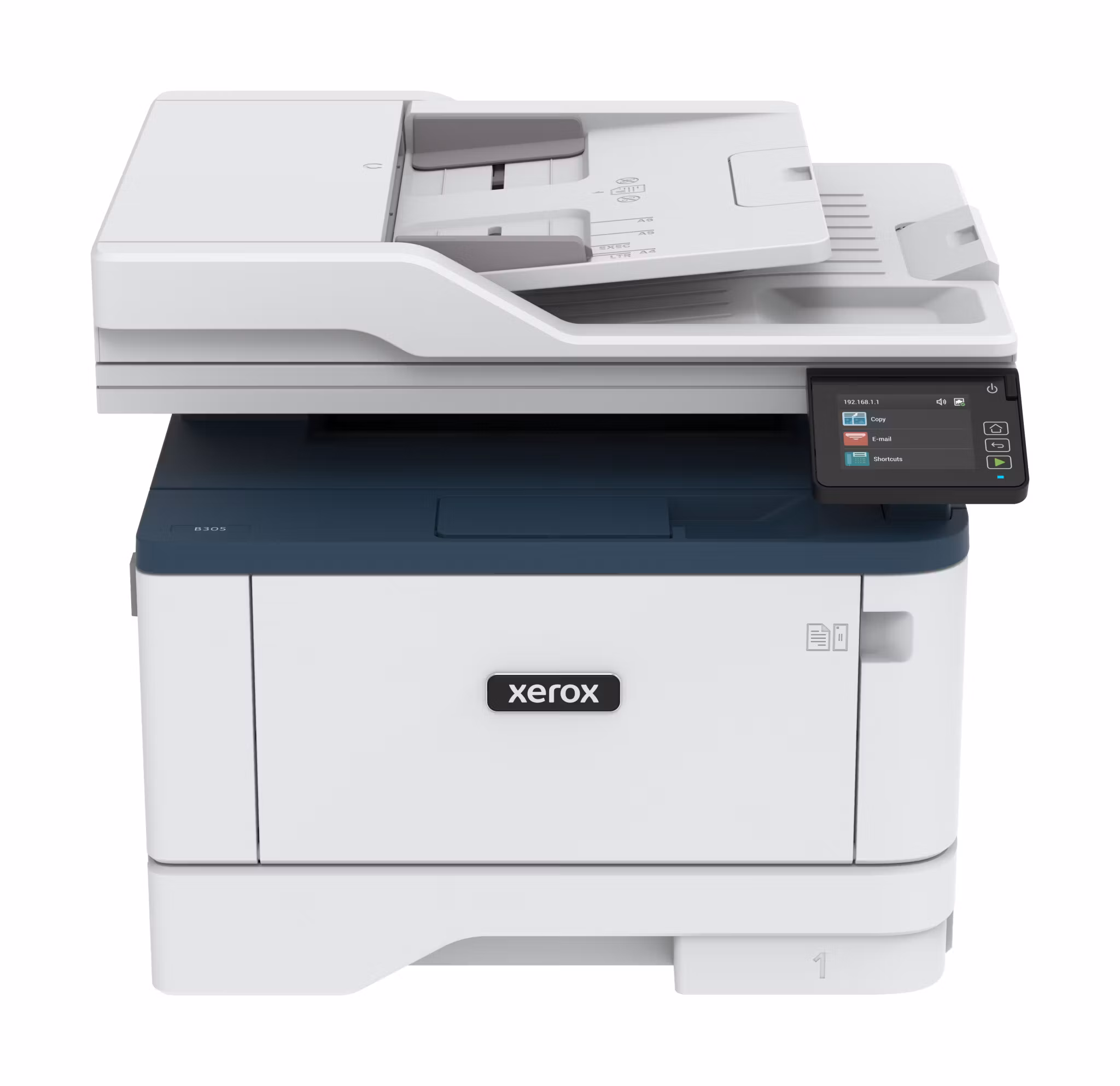 Xerox B305 A4 38 sid/min trådlös multifunktionsskrivare med duplex, kopiering/utskrift/skanning PS3 PCL5e/6, 2 fack, 350 ark