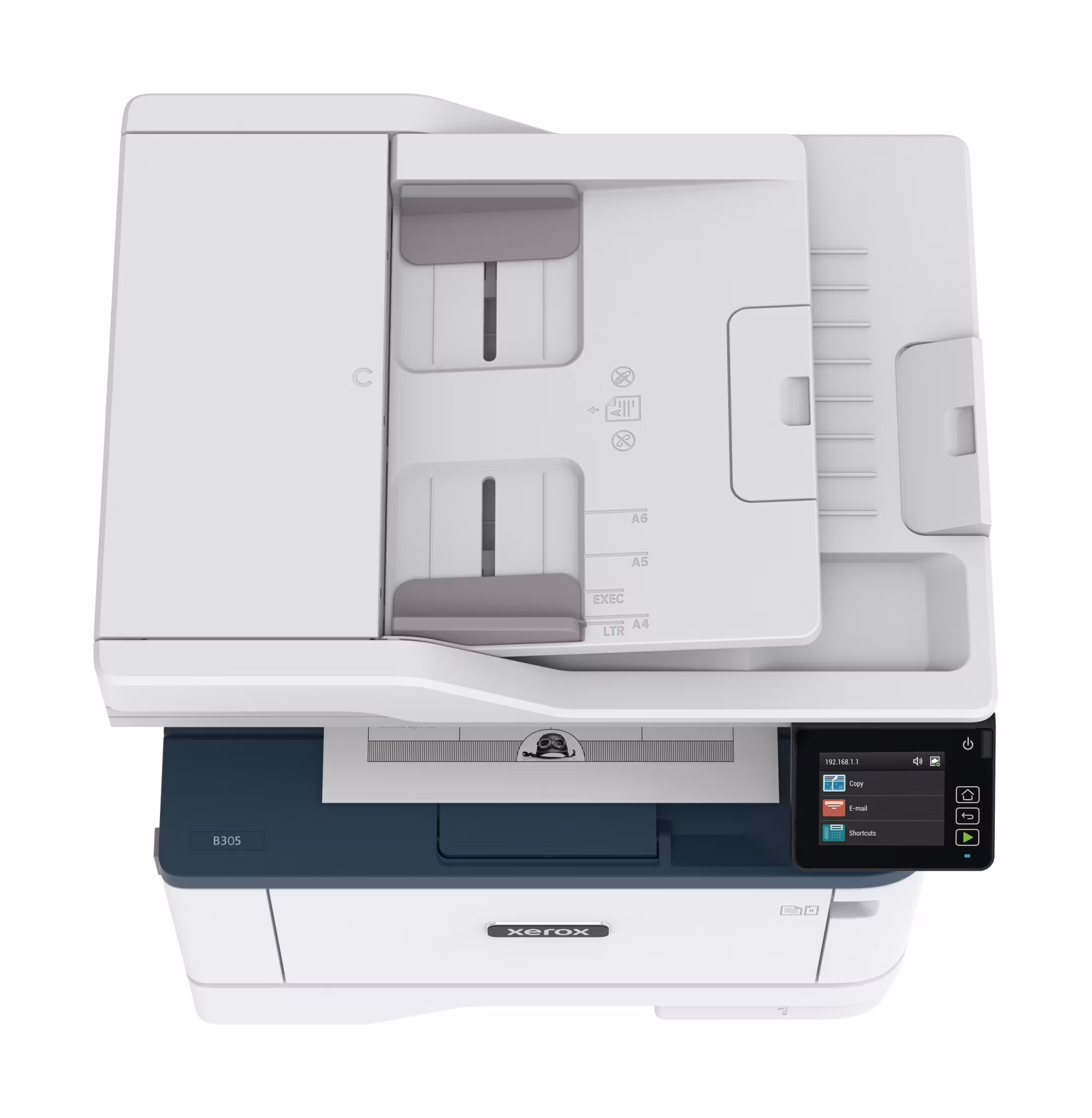 Xerox B305 A4 38 sid/min trådlös multifunktionsskrivare med duplex, kopiering/utskrift/skanning PS3 PCL5e/6, 2 fack, 350 ark