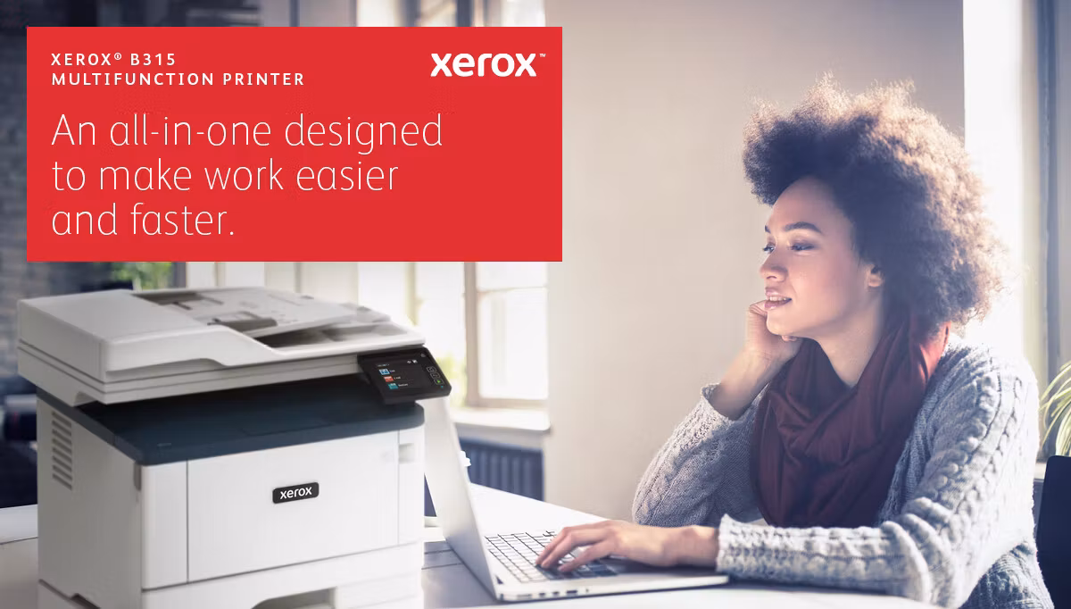 Xerox B315 A4 40ppm trådlös duplex skrivare/kopiator/skanner/fax PS3 PCL5e/6 2 fack 350 ark