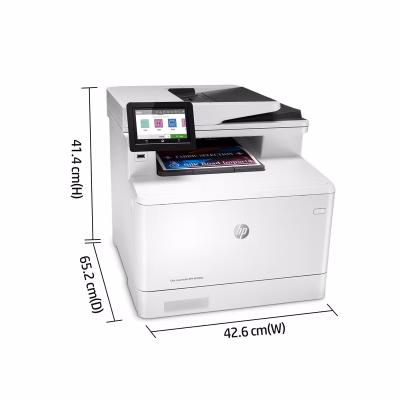 HP Color LaserJet Pro MFP M479fdw, skriv ut, kopiera, skanna, faxa, e‑post, Skanna till e‑post/PDF; dubbelsidig utskrift; 50‑arks ADF utan krökning