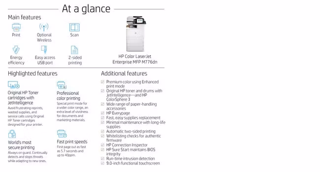 HP Color LaserJet Enterprise MFP M776dn