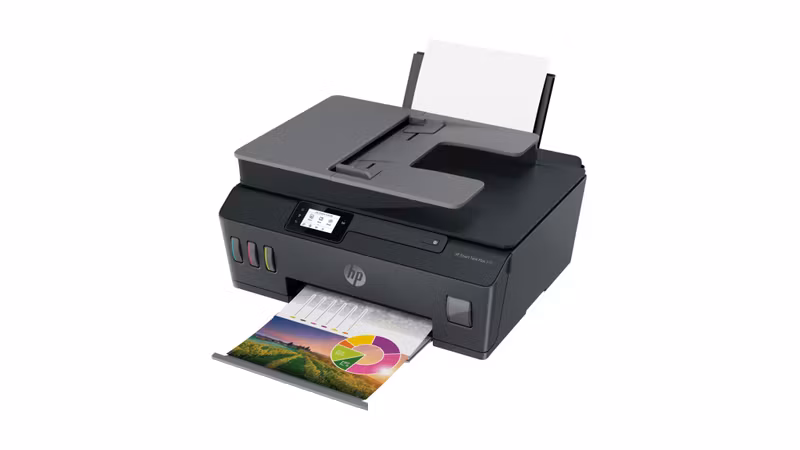 HP Smart Tank Plus 570 trådlös multifunktionsskrivare i färg – skrivare, kopiator, skanner