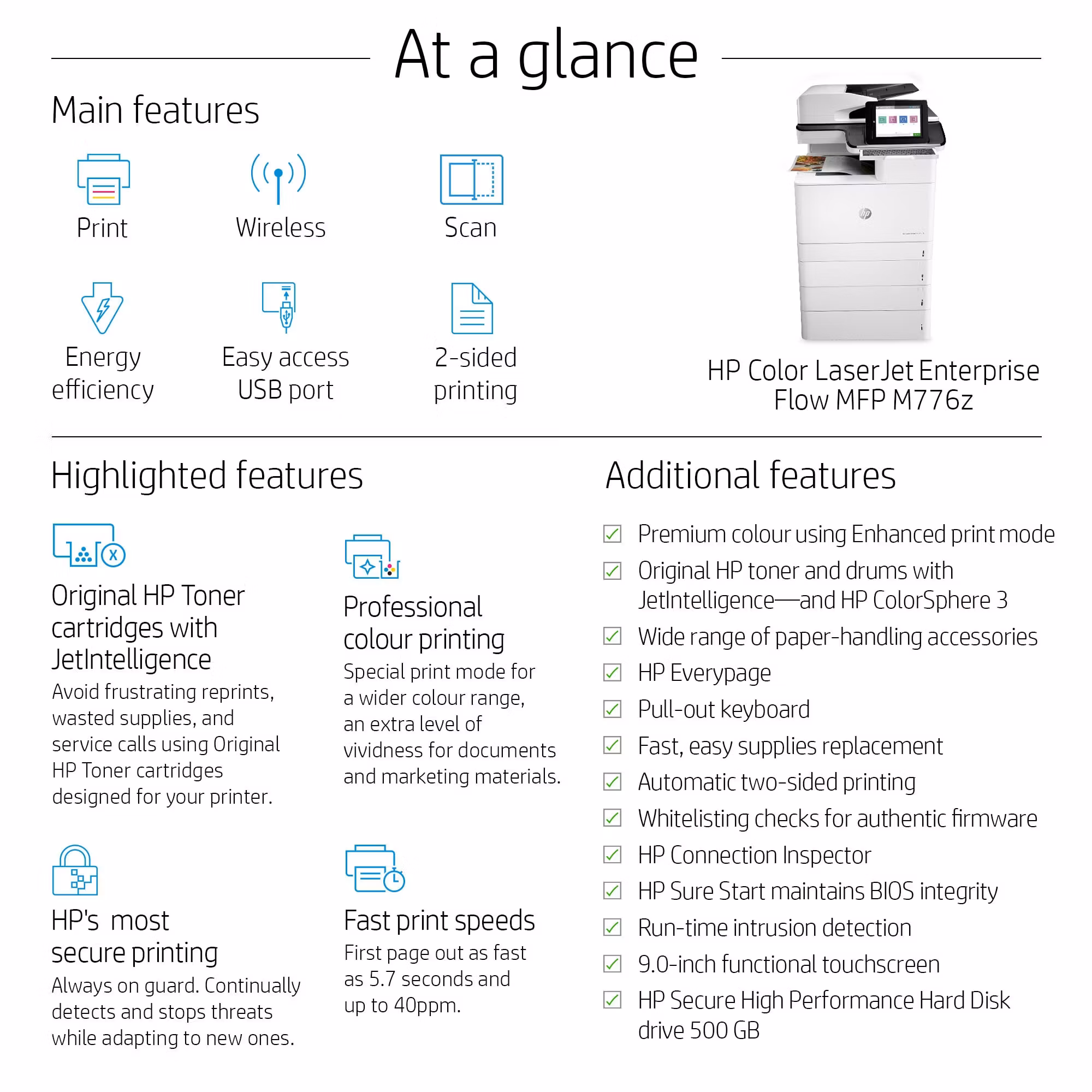 HP Color LaserJet Enterprise Flow MFP M776z
