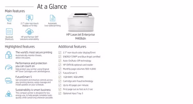 HP LaserJet Enterprise M406dn