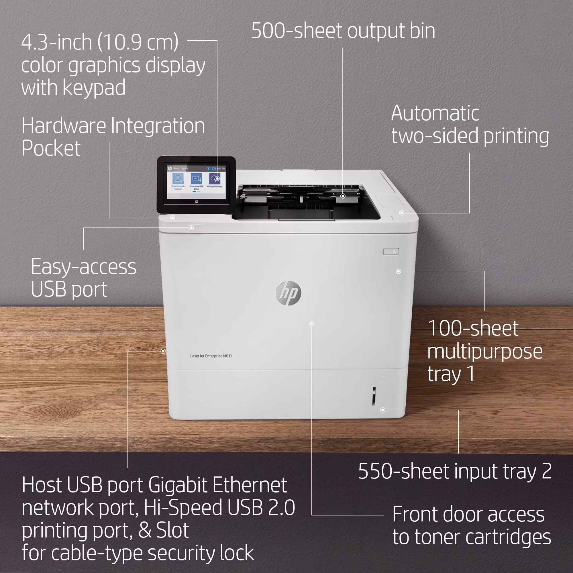 HP LaserJet Enterprise M611dn
