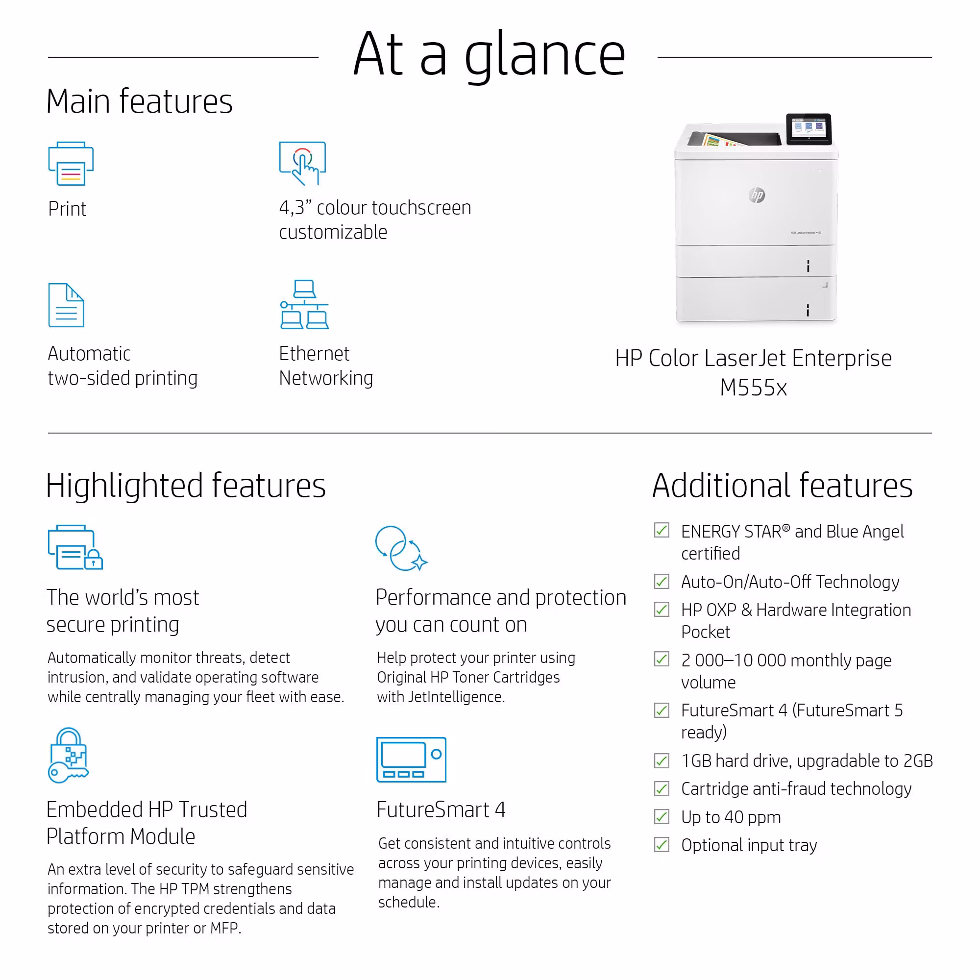 HP Color LaserJet Enterprise M555x