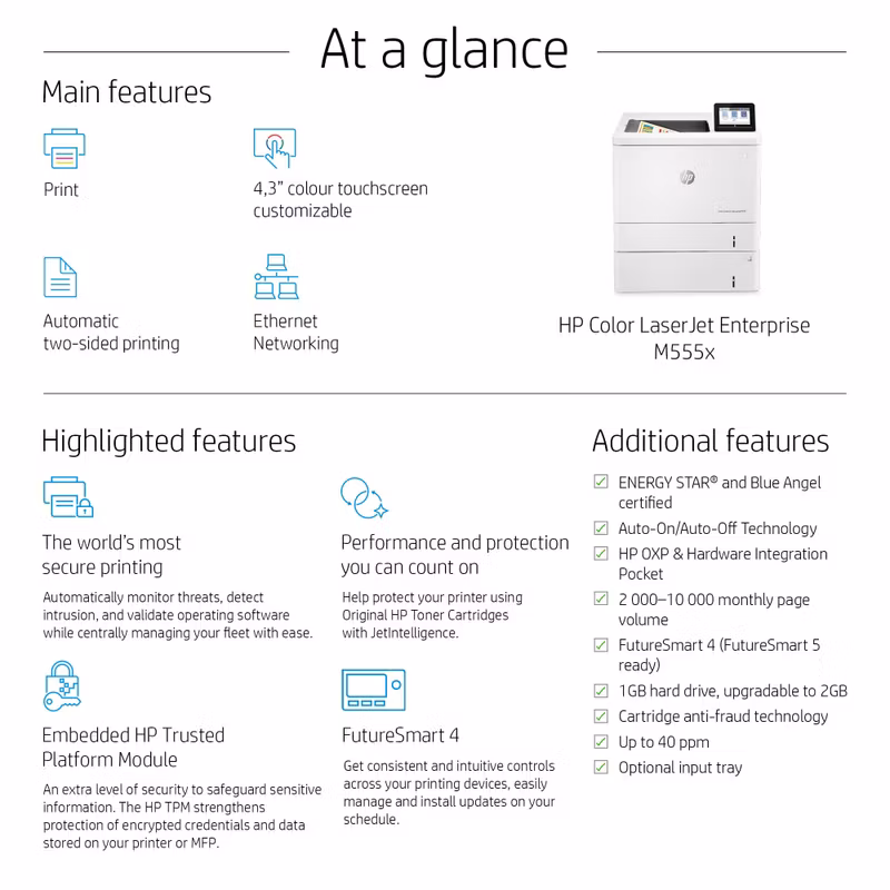 HP Color LaserJet Enterprise M555x