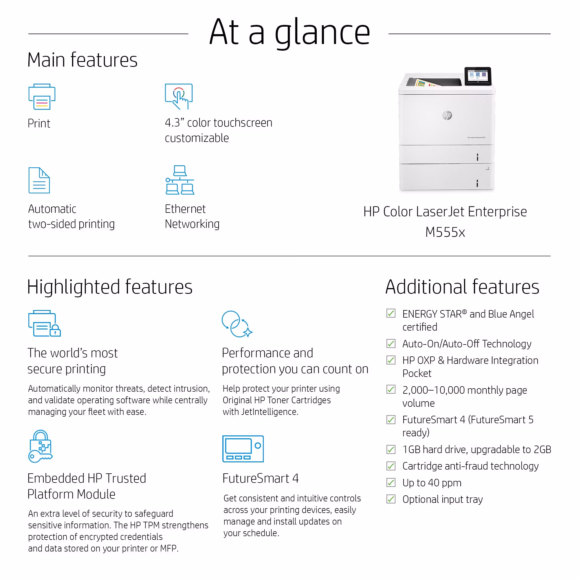 HP Color LaserJet Enterprise M555x