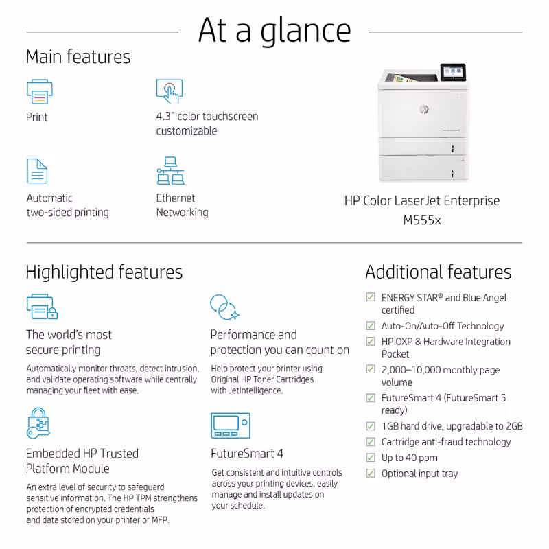 HP Color LaserJet Enterprise M555x