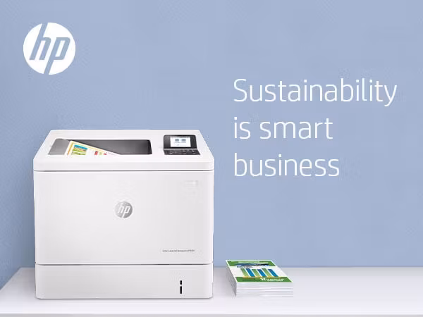 HP Color LaserJet Enterprise M554dn-skrivare, utskrift, USB-utskrift framifrån, dubbelsidig utskrift
