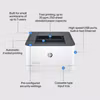HP LaserJet Pro 3002dw-skrivare, svartvit, skrivare för små och medelstora företag, utskrift, Dualband Wi‑Fi, stark säkerhet, energieffektiv, snabb första utskrift, dubbelsidig utskrift, Roam