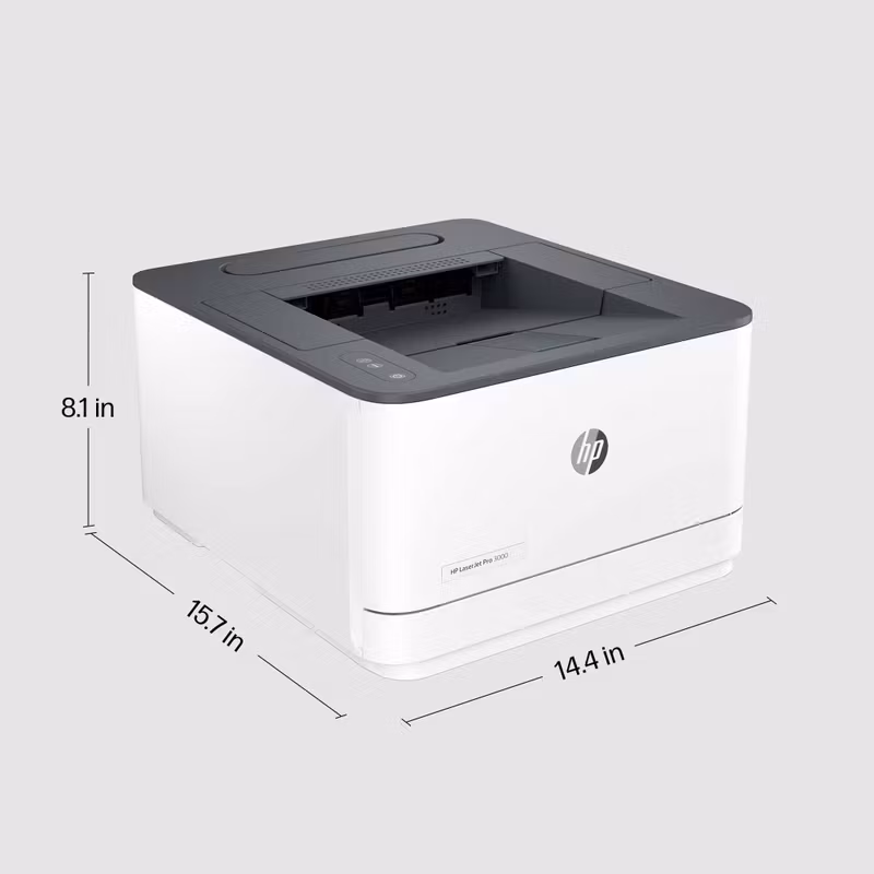 HP LaserJet Pro 3002dw-skrivare, svartvit, skrivare för små och medelstora företag, utskrift, Dualband Wi‑Fi, stark säkerhet, energieffektiv, snabb första utskrift, dubbelsidig utskrift, Roam
