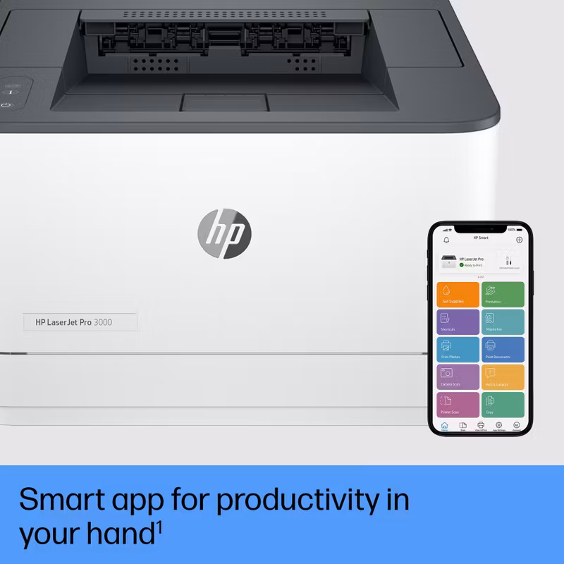 HP LaserJet Pro 3002dw-skrivare, svartvit, skrivare för små och medelstora företag, utskrift, Dualband Wi‑Fi, stark säkerhet, energieffektiv, snabb första utskrift, dubbelsidig utskrift, Roam
