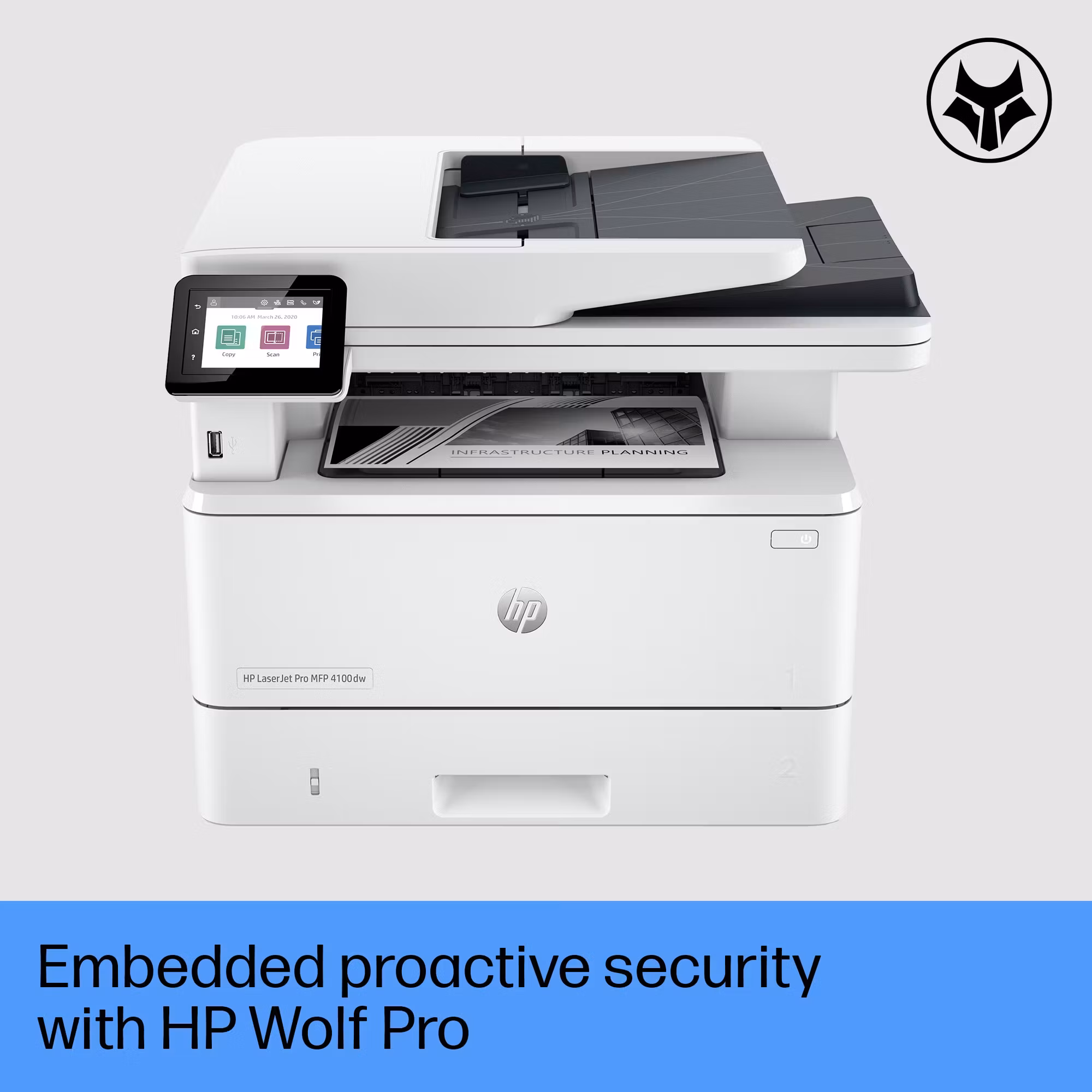 HP LaserJet Pro MFP 4102dw skrivare Laser A4 1200 x 1200 DPI 40 sidor/min Wi‑Fi