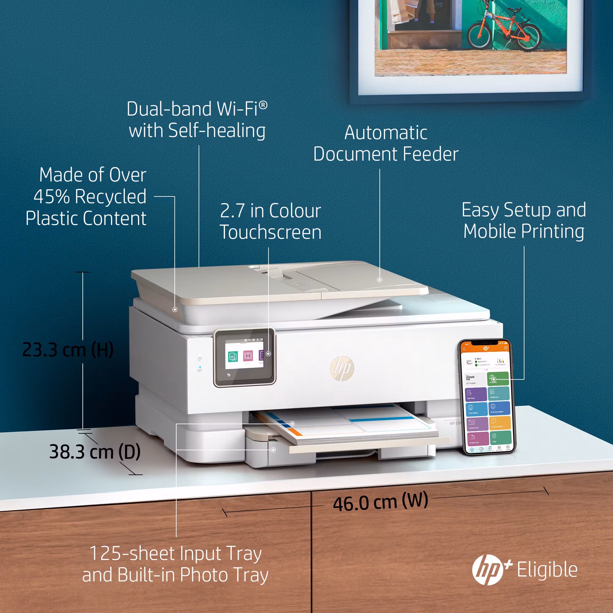 HP ENVY Inspire 7920e trådlös multifunktionsskrivare i färg, Instant Ink; kopiator, skanner