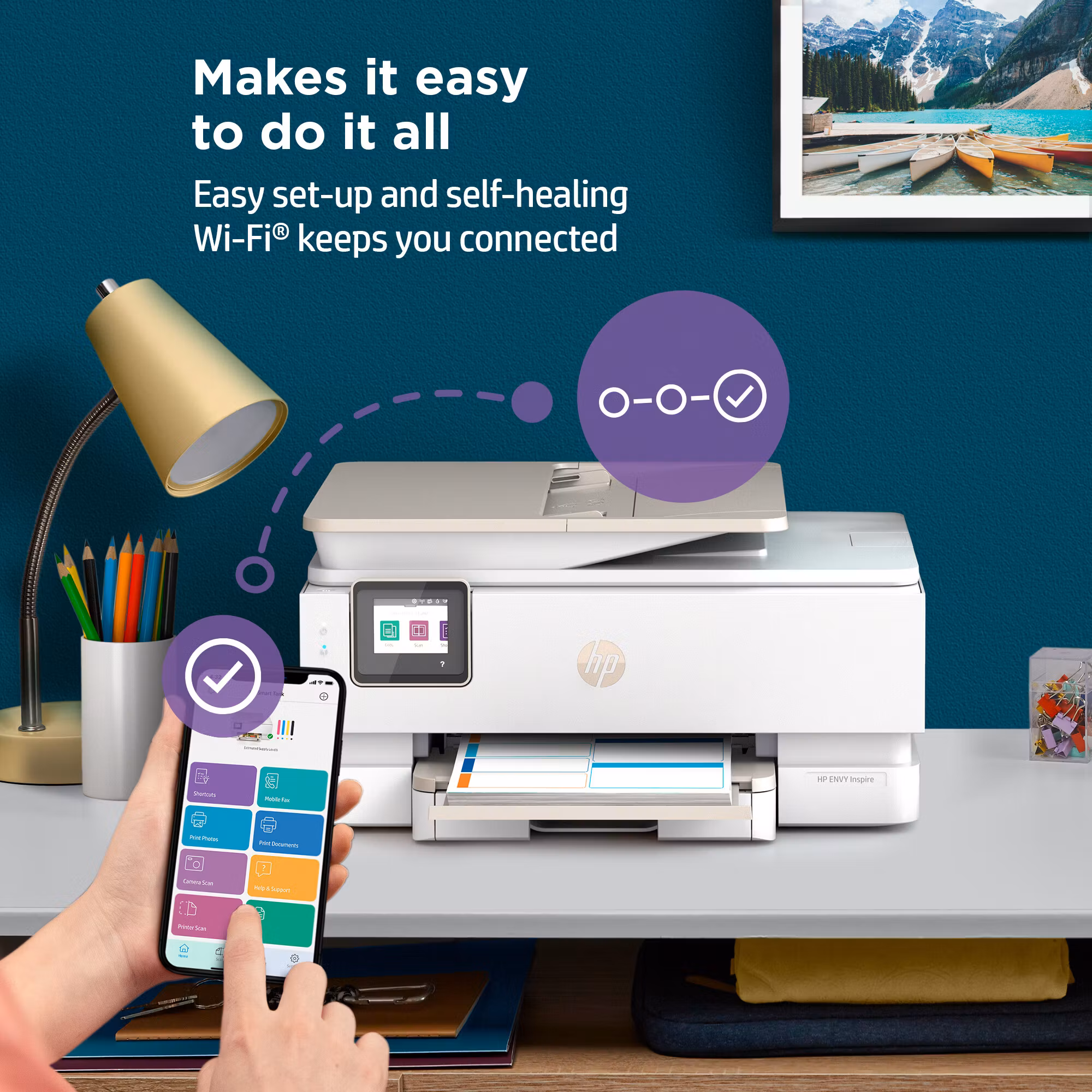 HP ENVY Inspire 7920e trådlös multifunktionsskrivare i färg, Instant Ink; kopiator, skanner