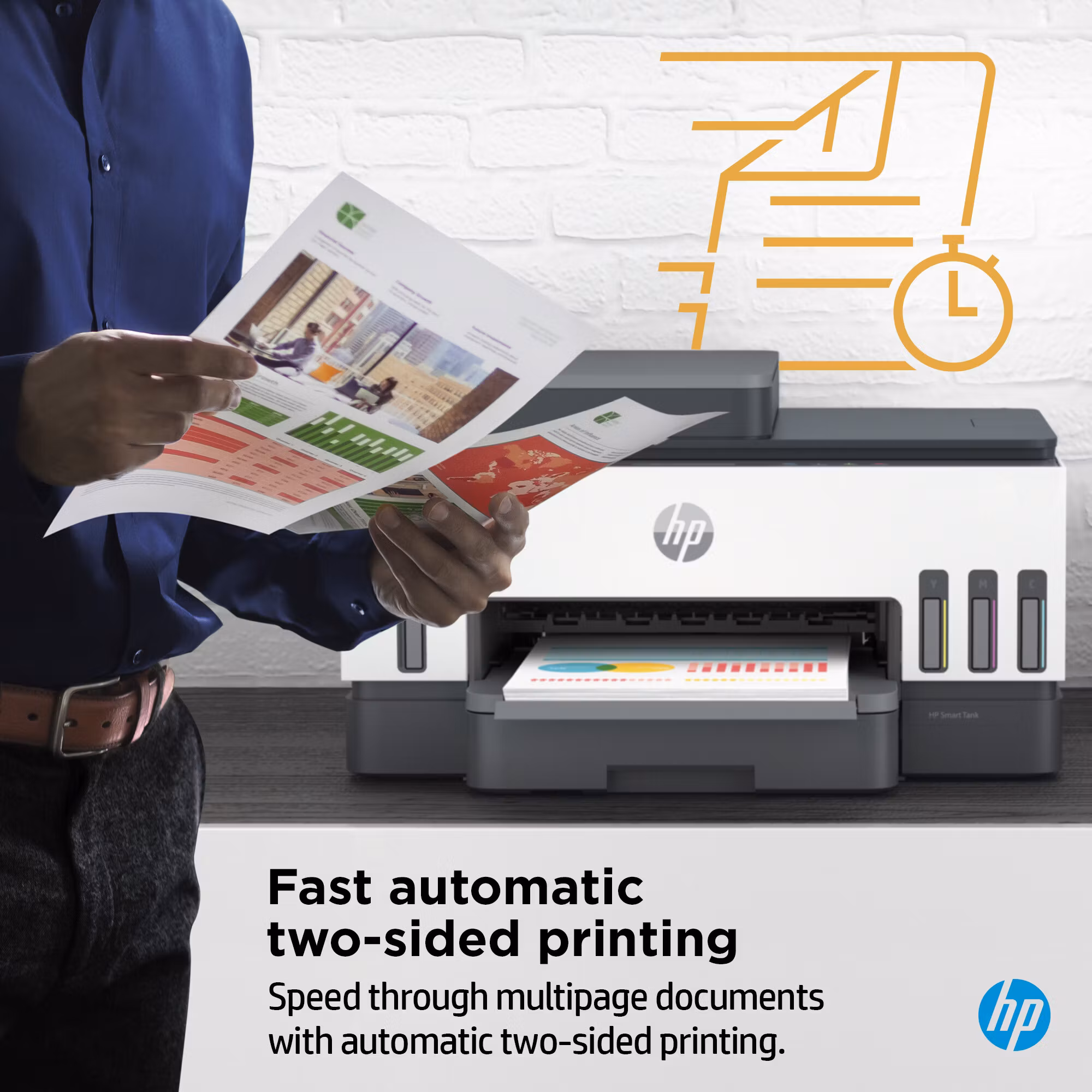 HP Smart Tank 7305 trådlös multifunktionsskrivare i färg, dubbelsidig utskrift; kopiator, skanner