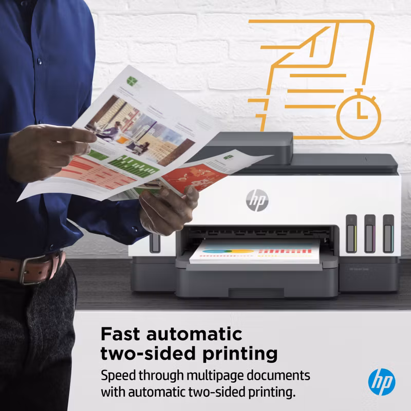 HP Smart Tank 7305 trådlös multifunktionsskrivare i färg, dubbelsidig utskrift; kopiator, skanner