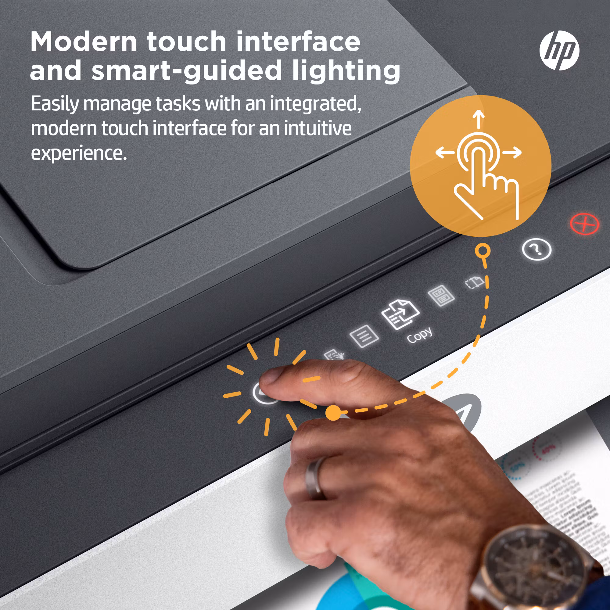 HP Smart Tank 7605 trådlös multifunktionsskrivare i färg, dubbelsidig utskrift; kopiator, skanner