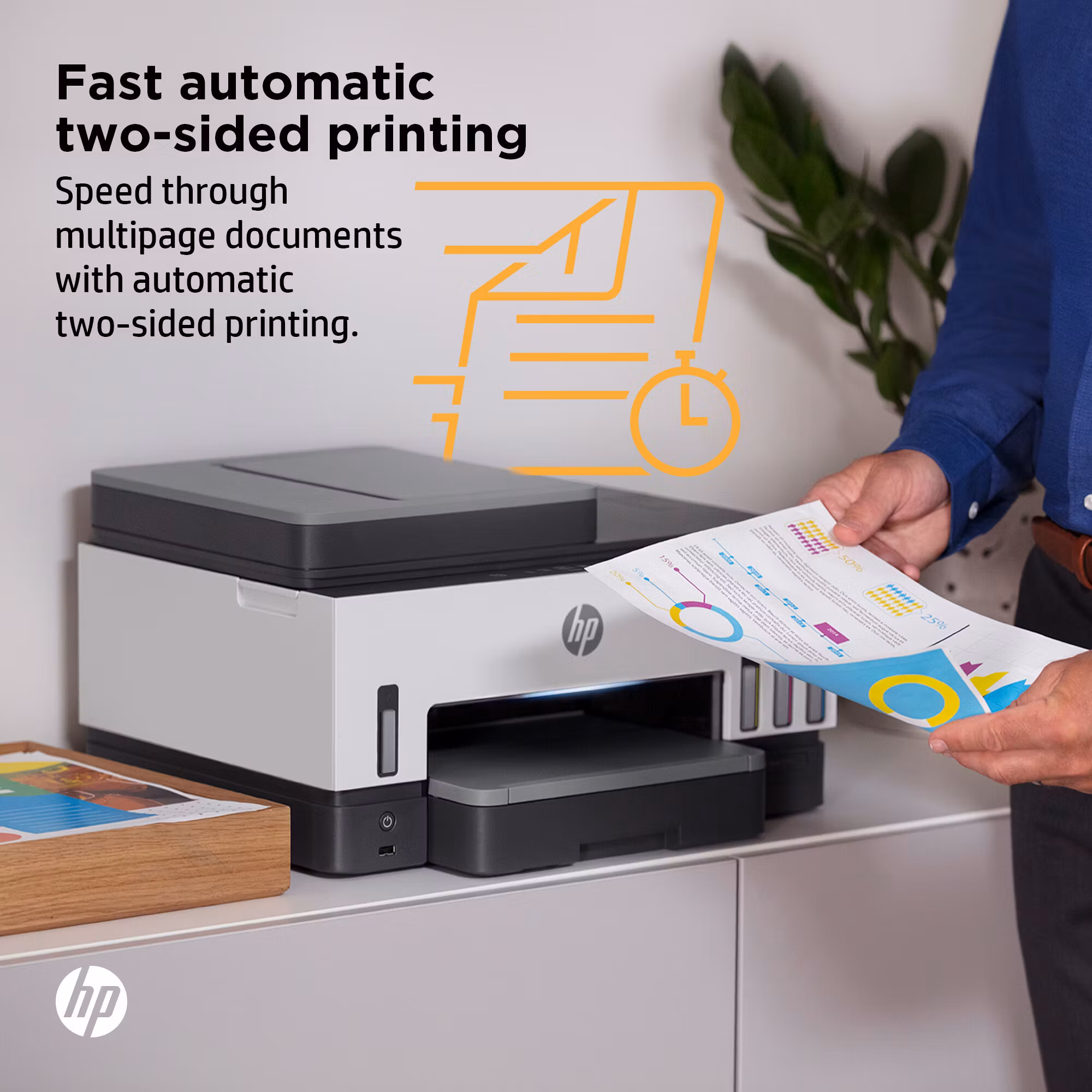 HP Smart Tank 7605 trådlös multifunktionsskrivare i färg, dubbelsidig utskrift; kopiator, skanner