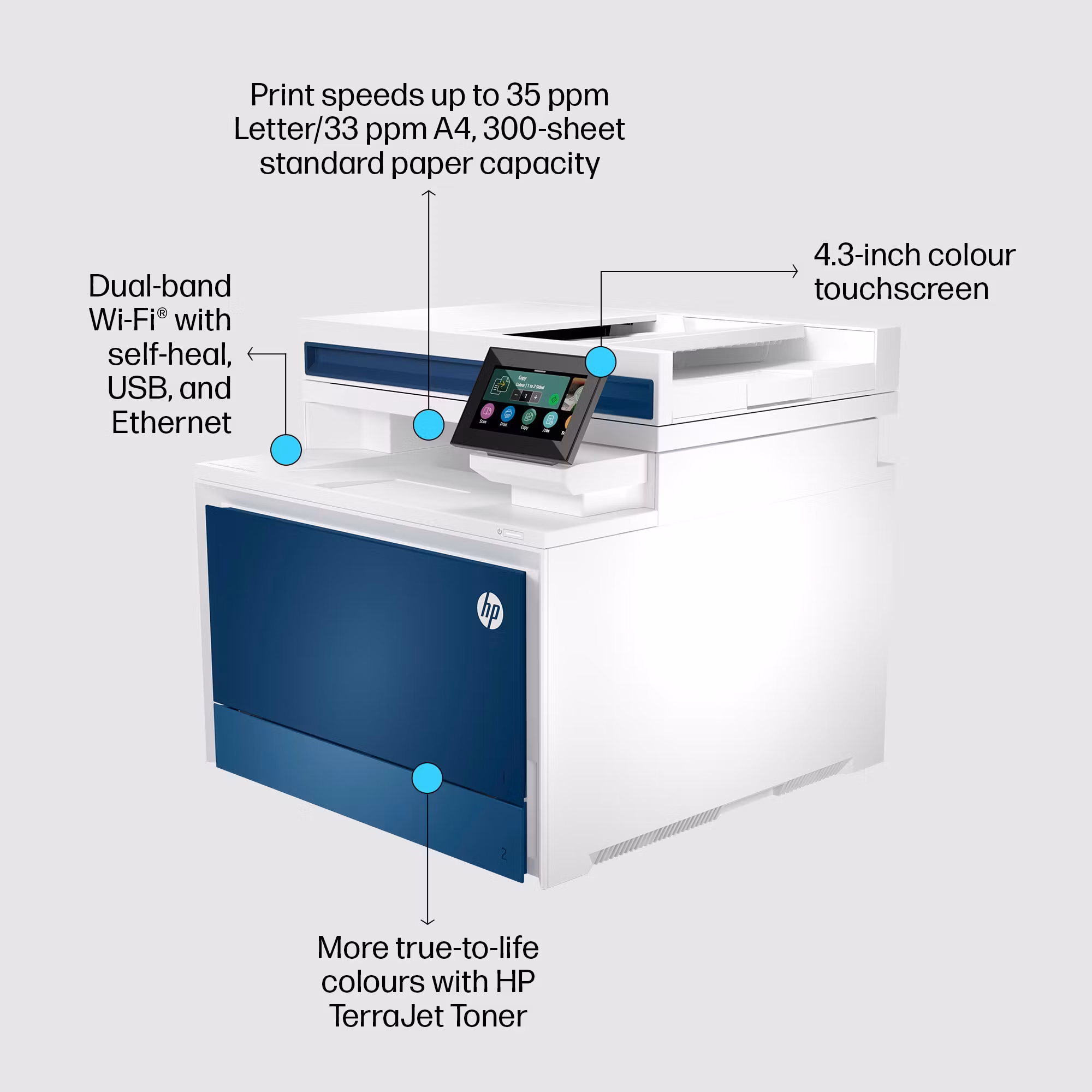 HP Color LaserJet Pro MFP 4302dw skrivare