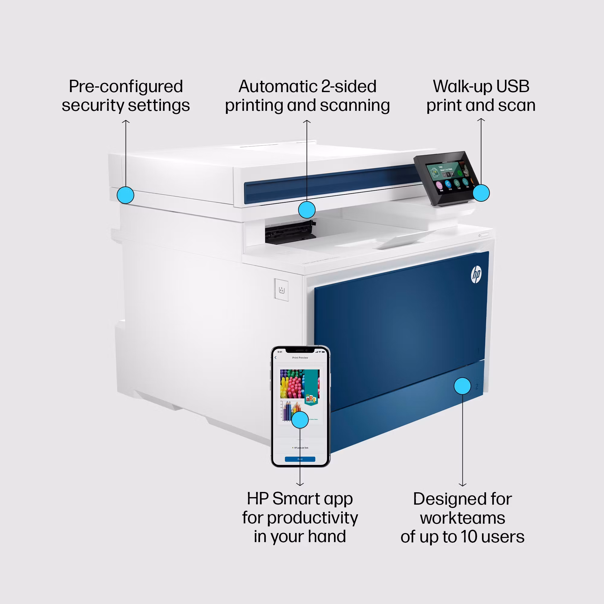 HP Color LaserJet Pro MFP 4302fdn skrivare