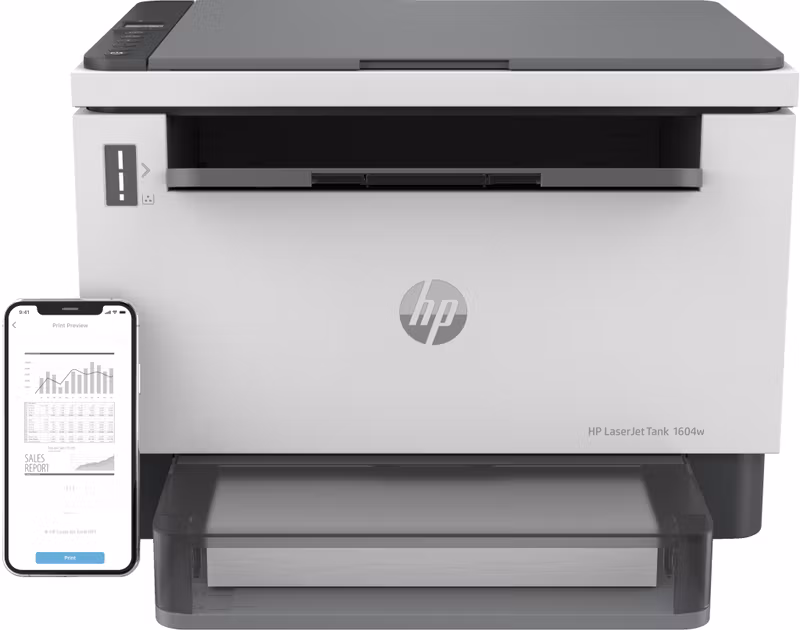 HP LaserJet Tank MFP 1604w skrivare Laser A4 600 x 600 DPI 22 sidor/min Wi‑Fi