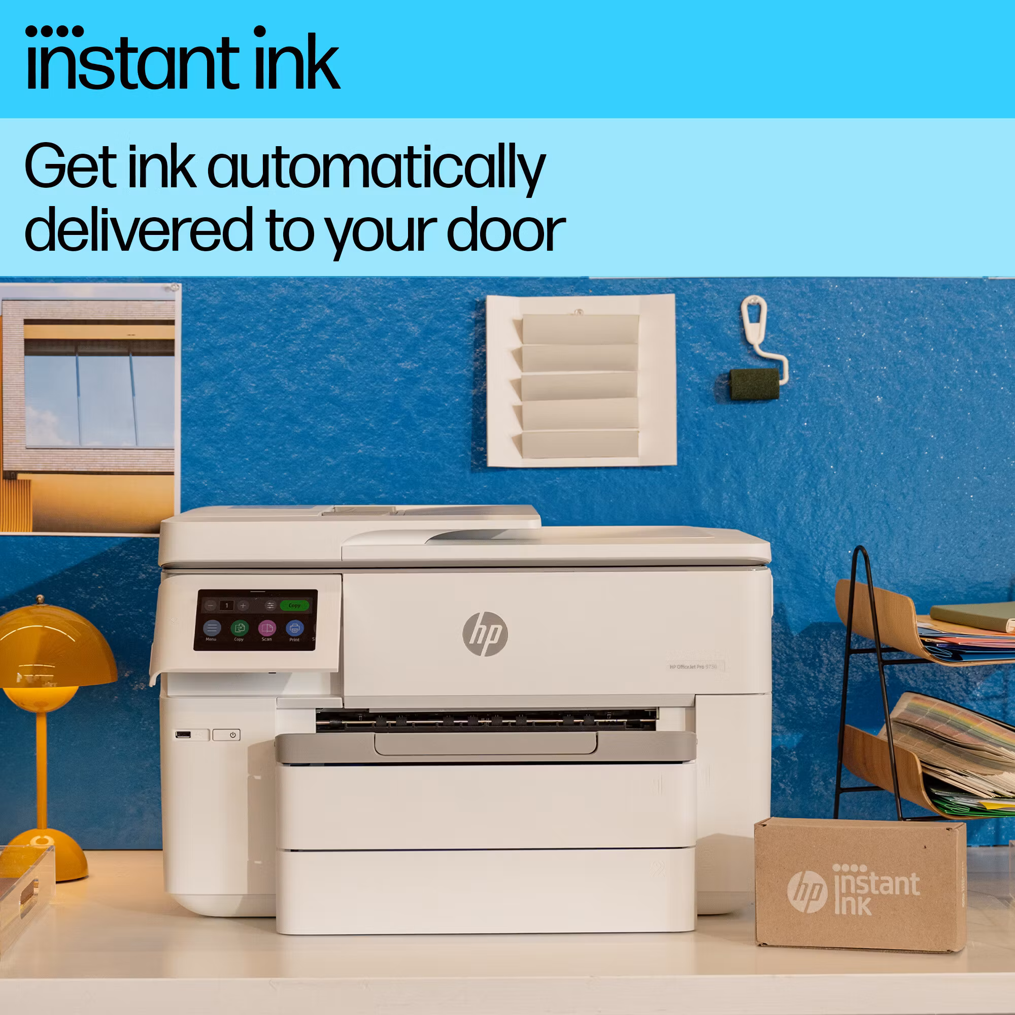 HP OfficeJet Pro 9730e trådlös multifunktionsskrivare i färg, Instant Ink; dubbelsidig utskrift
