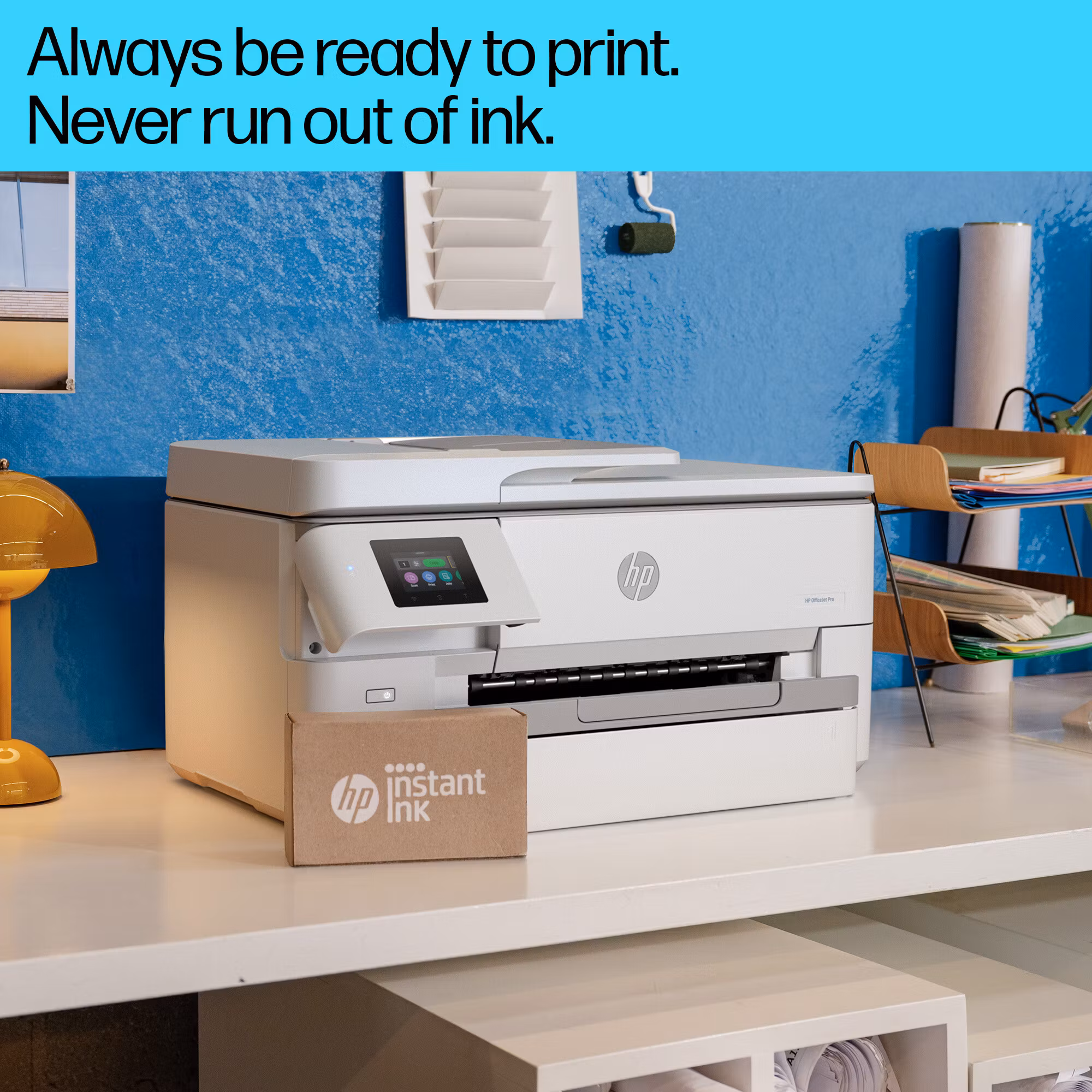 HP OfficeJet Pro 9720e trådlös multifunktionsskrivare i färg, dubbelsidig utskrift; kopiator, skanner