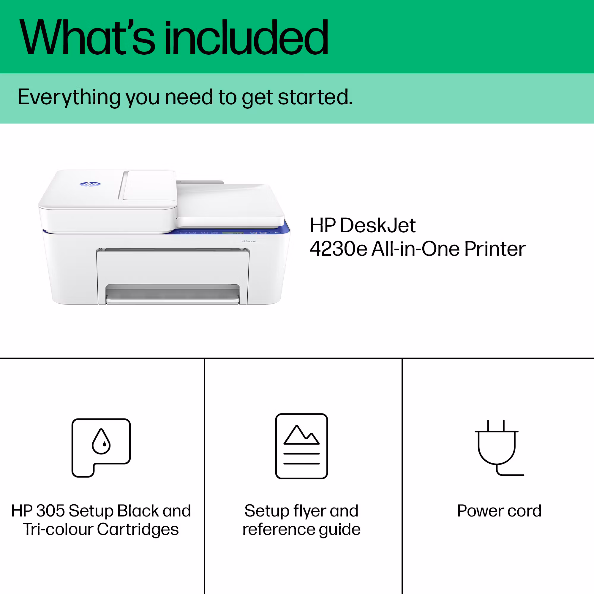 HP DeskJet 4230e trådlös multifunktionsskrivare i färg, Instant Ink; kopiator, skanner