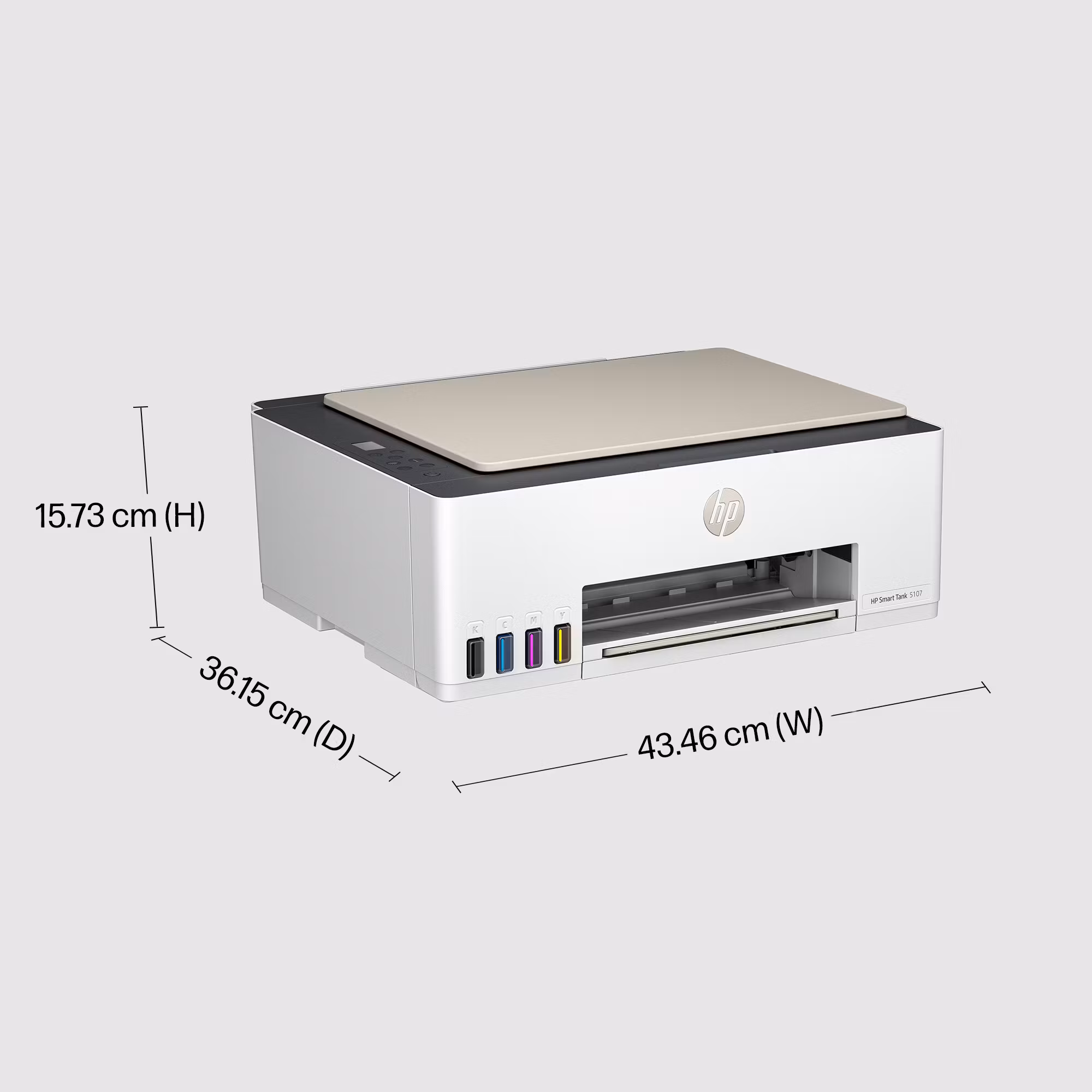 HP Smart Tank 5107 trådlös multifunktionsskrivare i färg – skrivare, kopiator, skanner