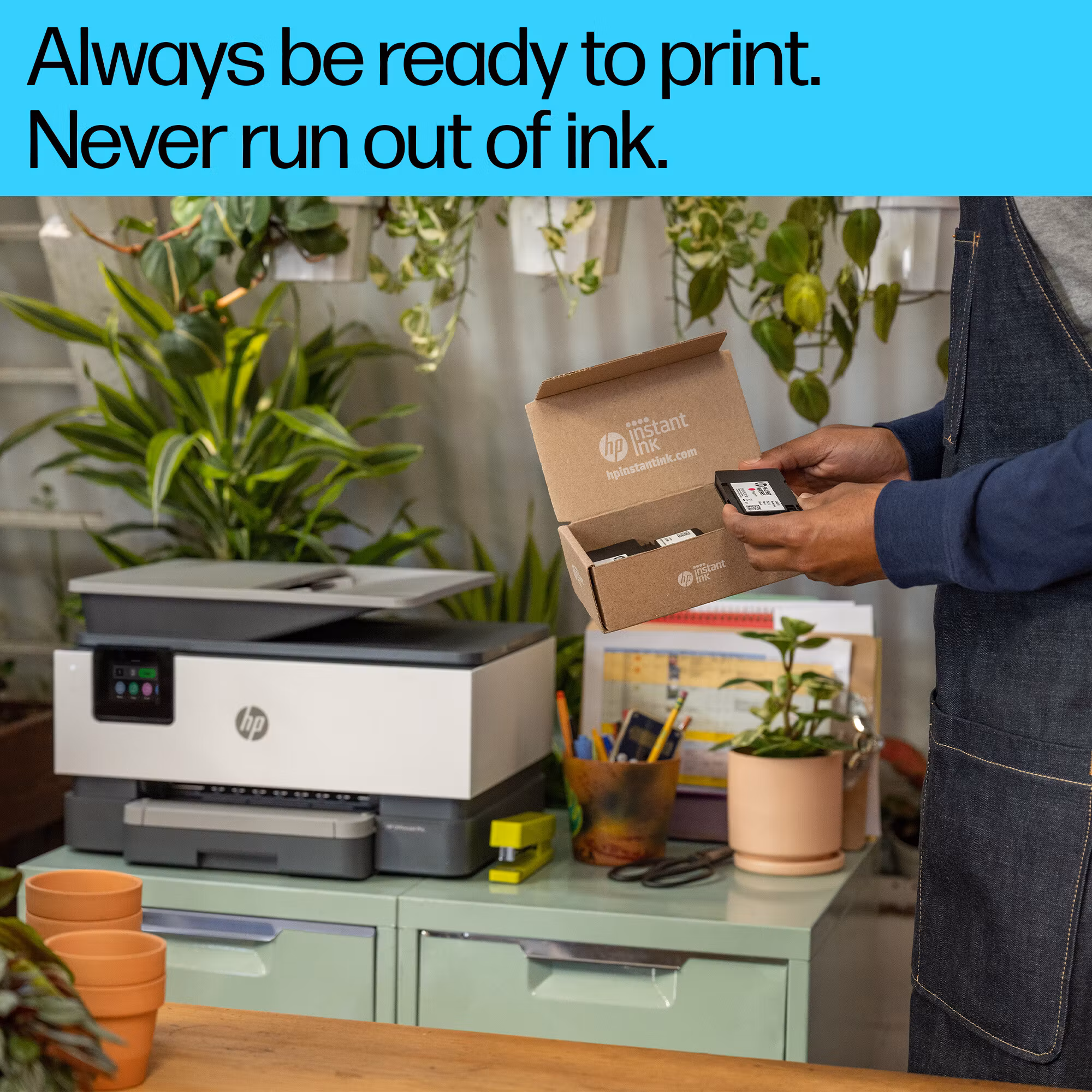 HP OfficeJet Pro 9120e trådlös multifunktionsskrivare i färg, Instant Ink; dubbelsidig utskrift