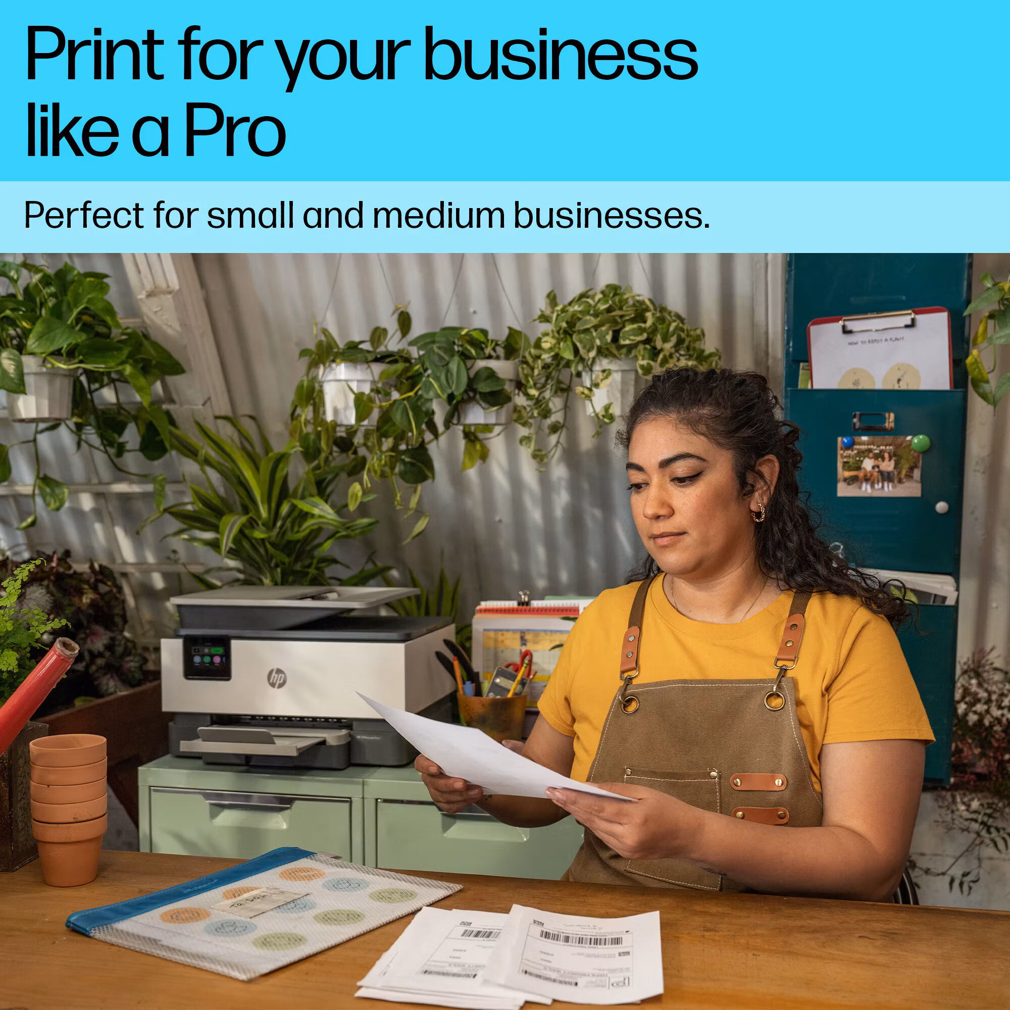 HP OfficeJet Pro 9120e trådlös multifunktionsskrivare i färg, Instant Ink; dubbelsidig utskrift