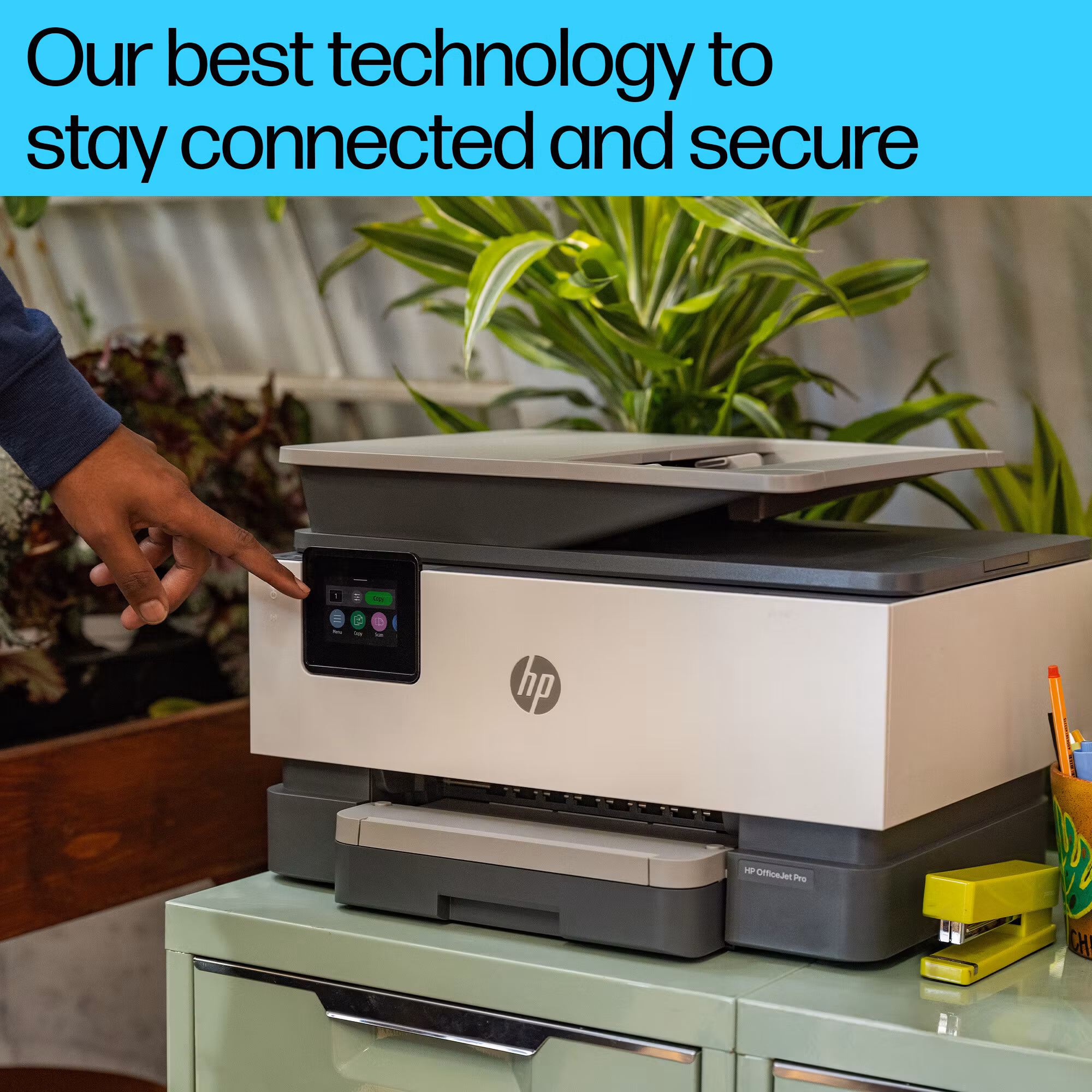 HP OfficeJet Pro 9120e trådlös multifunktionsskrivare i färg, Instant Ink; dubbelsidig utskrift