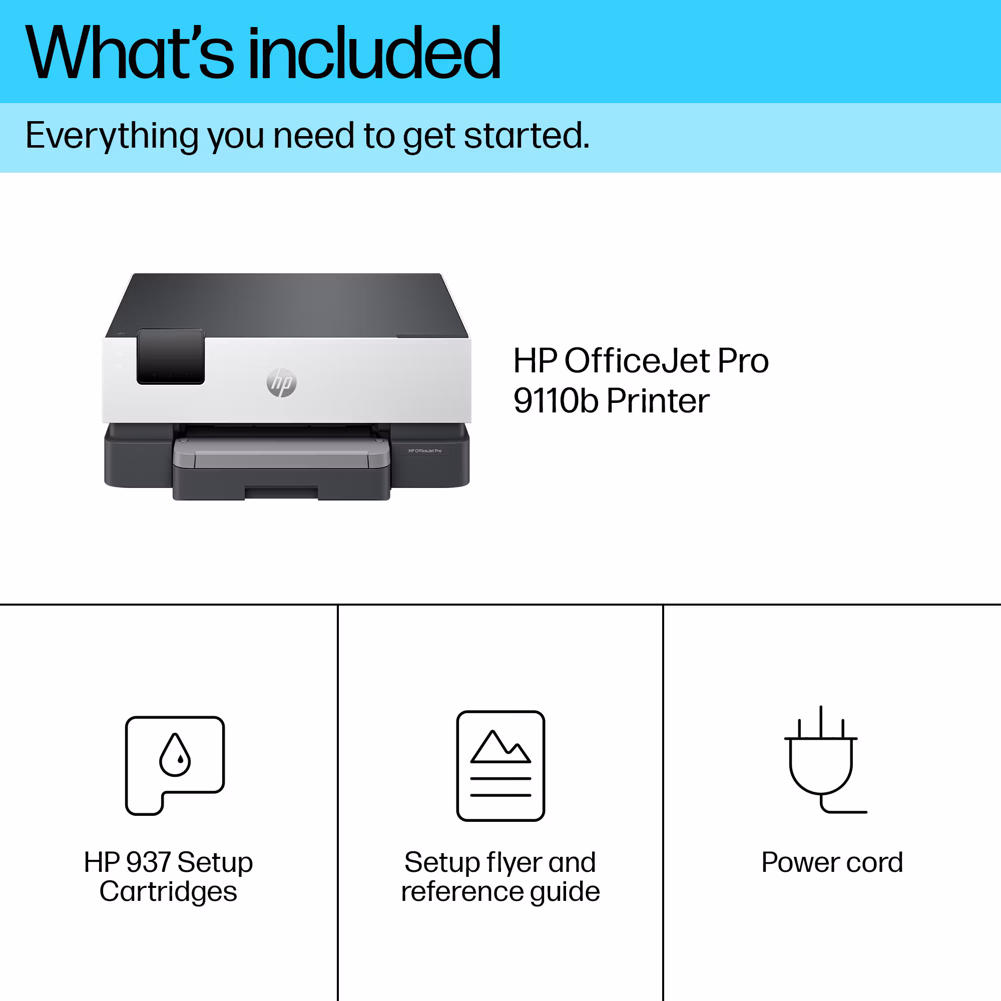 HP OfficeJet Pro 9110b trådlös färgskrivare med dubbelsidig utskrift