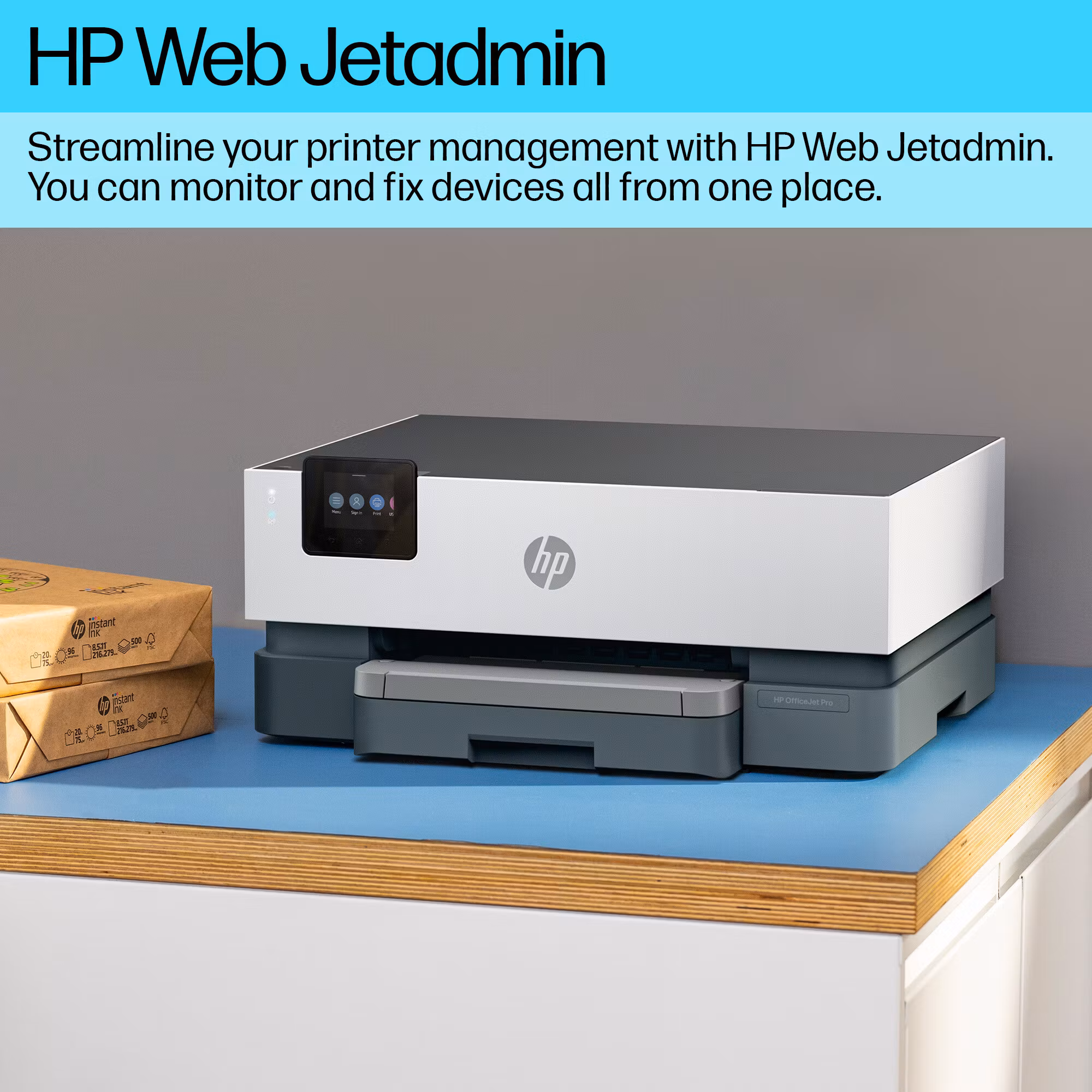 HP OfficeJet Pro 9110b trådlös färgskrivare med dubbelsidig utskrift