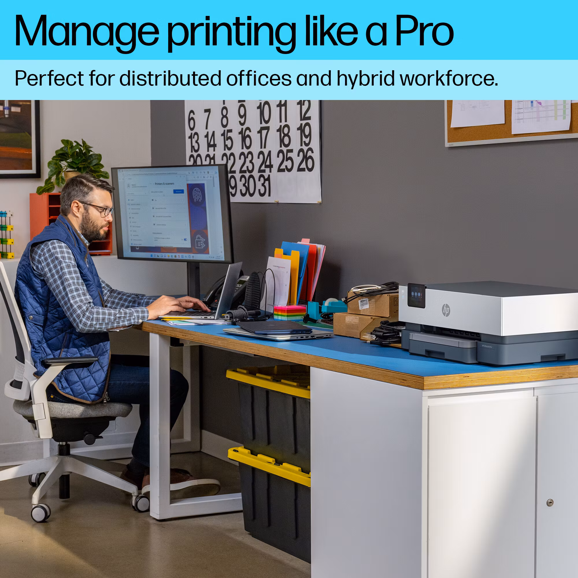 HP OfficeJet Pro 9110b trådlös färgskrivare med dubbelsidig utskrift